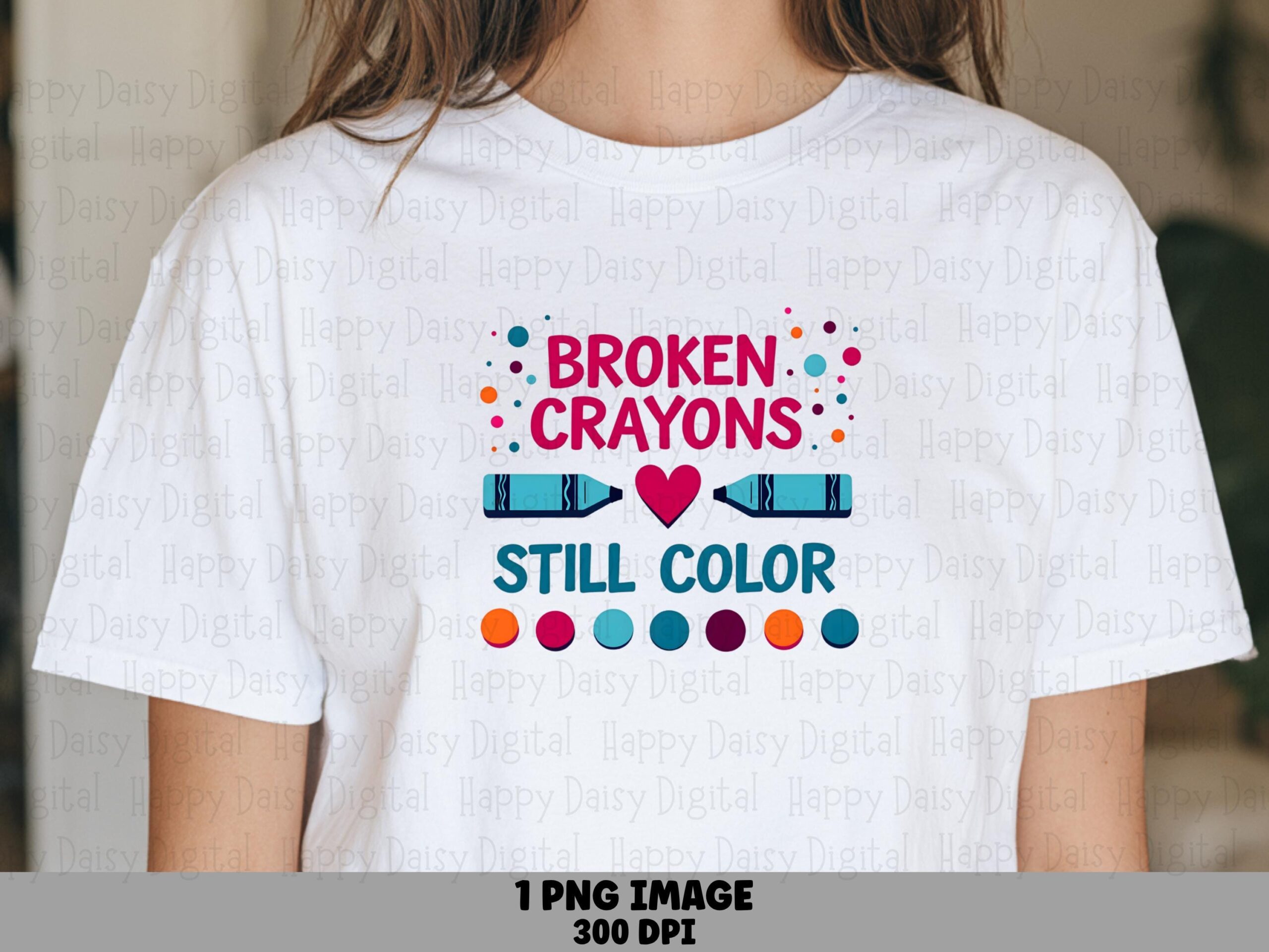 Broken Crayons PNG | Sublimation Commercial Use POD