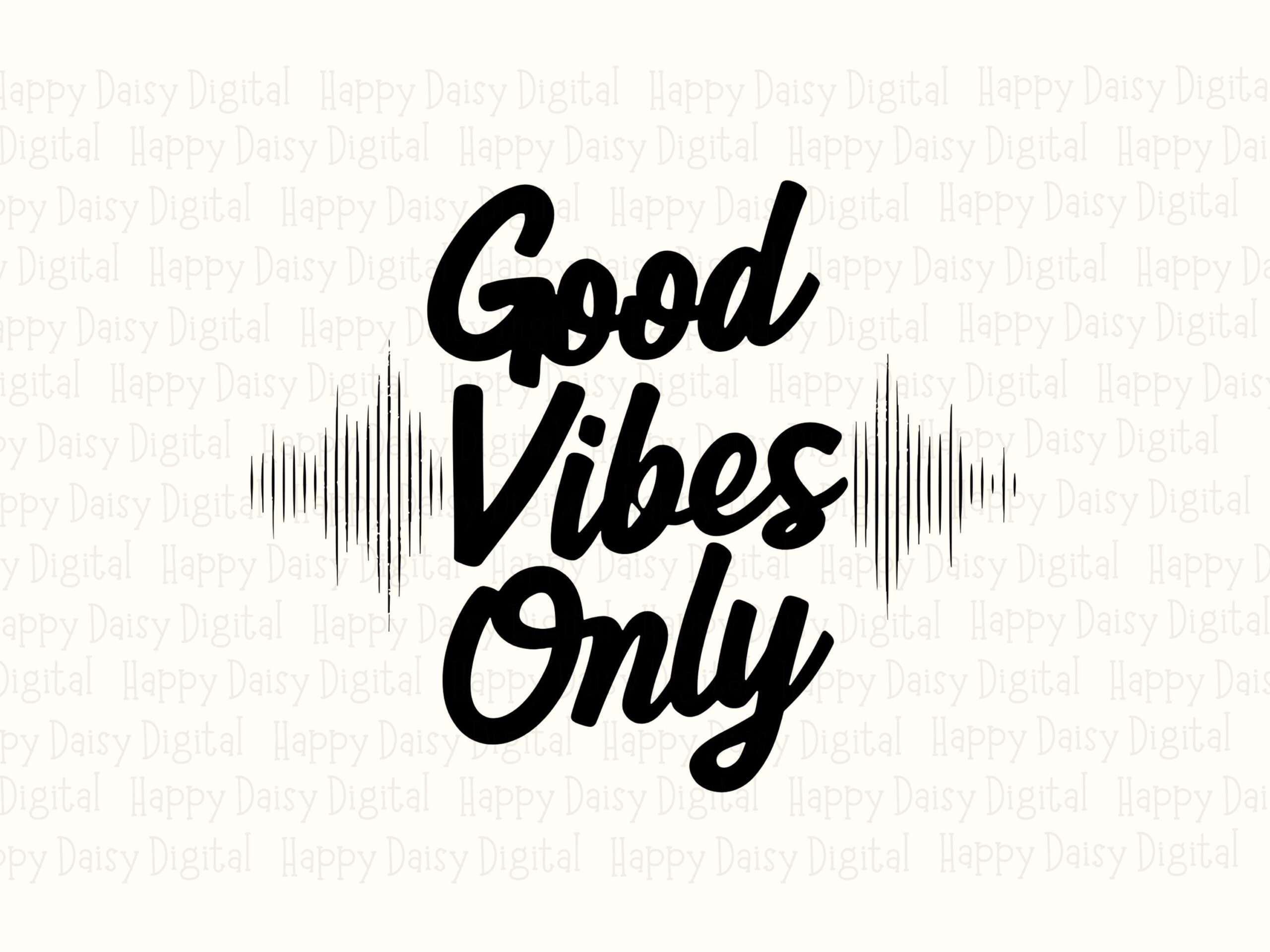 Good Vibes Only Waves PNG SVG | Sublimation Commercial Use POD - Image 2