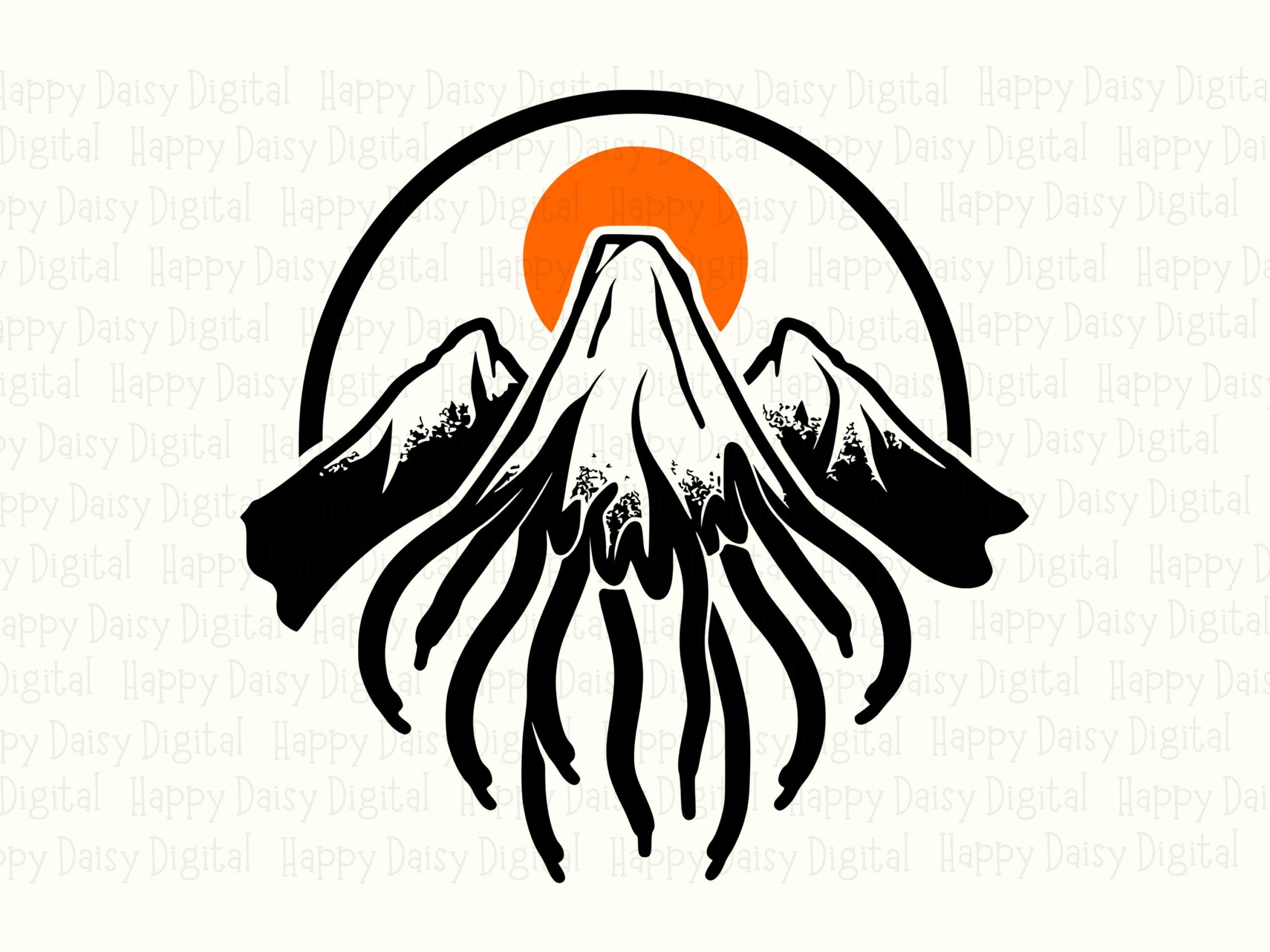Rooted Summit, Stylized Mountain Clipart | PNG & SVG Files, Sublimation Design | Commercial Use, 300 DPI - Image 2