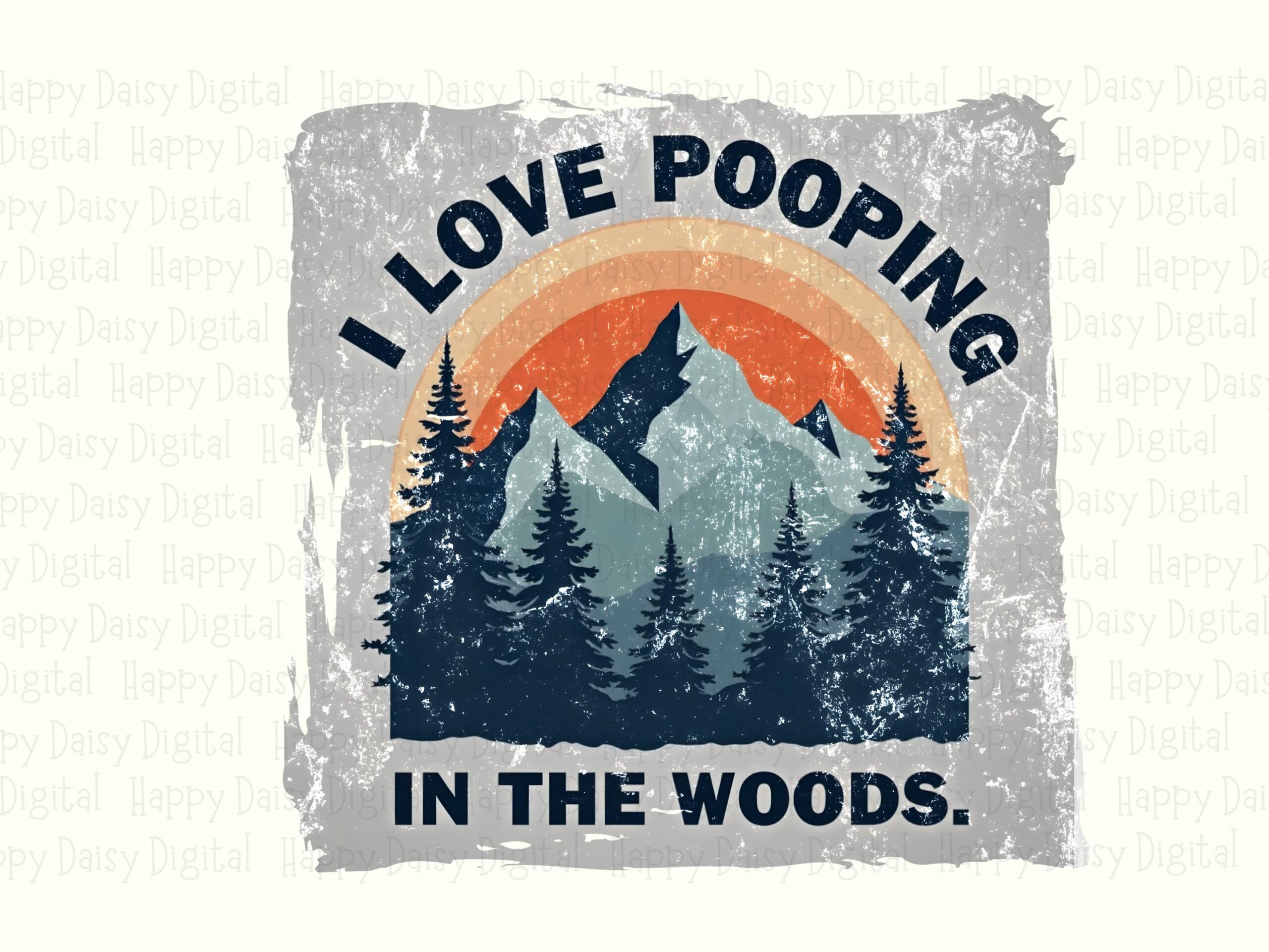 Woods Patch, Distressed Camp Graphic PNG | Sublimation Commercial Use | Print-Ready, 300 DPI - Image 2
