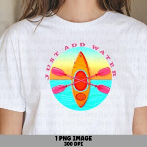 Kayak Humor, Playful Paddle Art PNG | Sublimation Commercial Use, 300 DPI | Clipart For POD Sellers