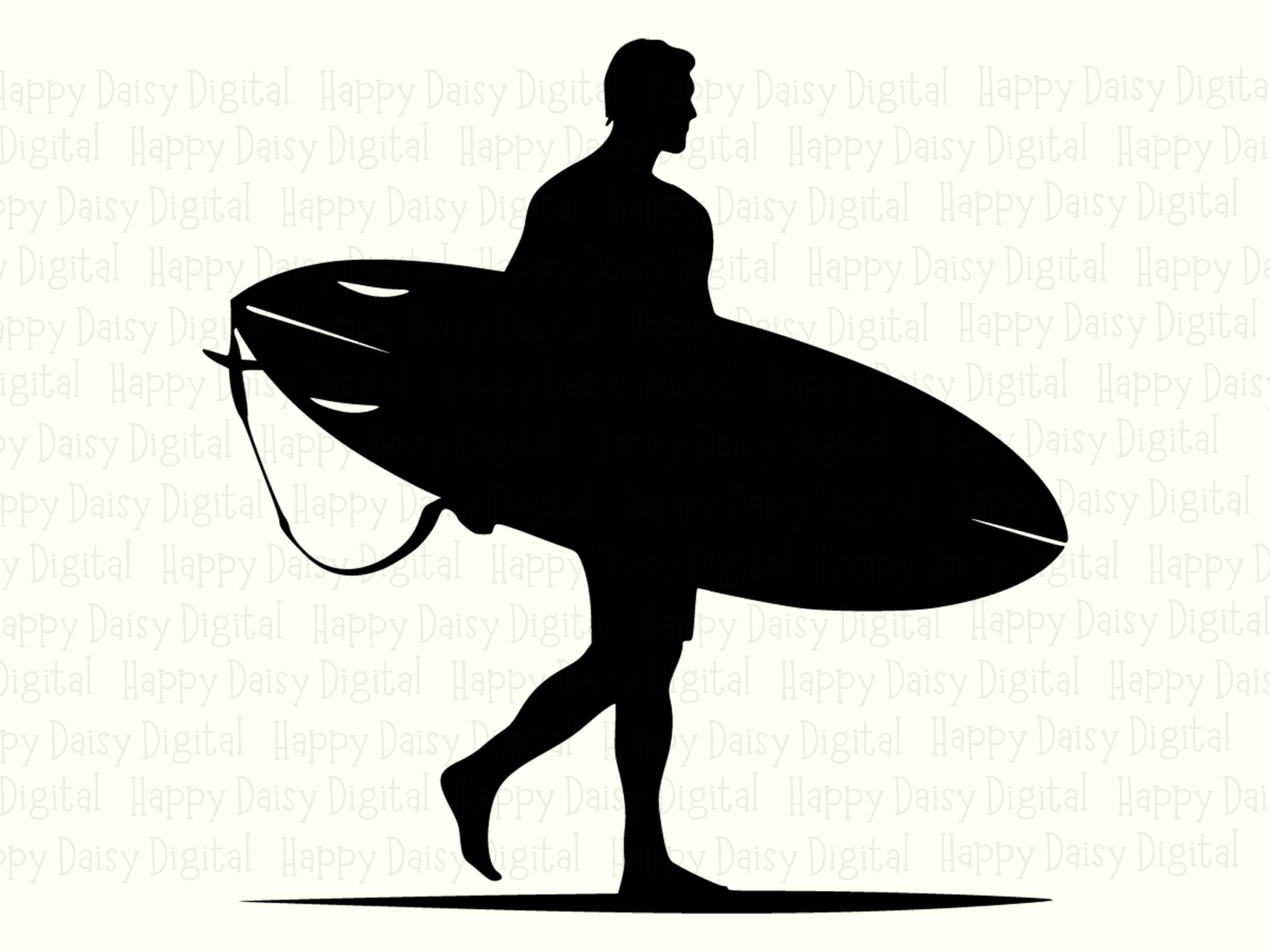 Surfer Silhouette PNG SVG | Sublimation Commercial Use POD - Image 2
