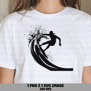 Wave Rider PNG SVG | Sublimation Commercial Use POD