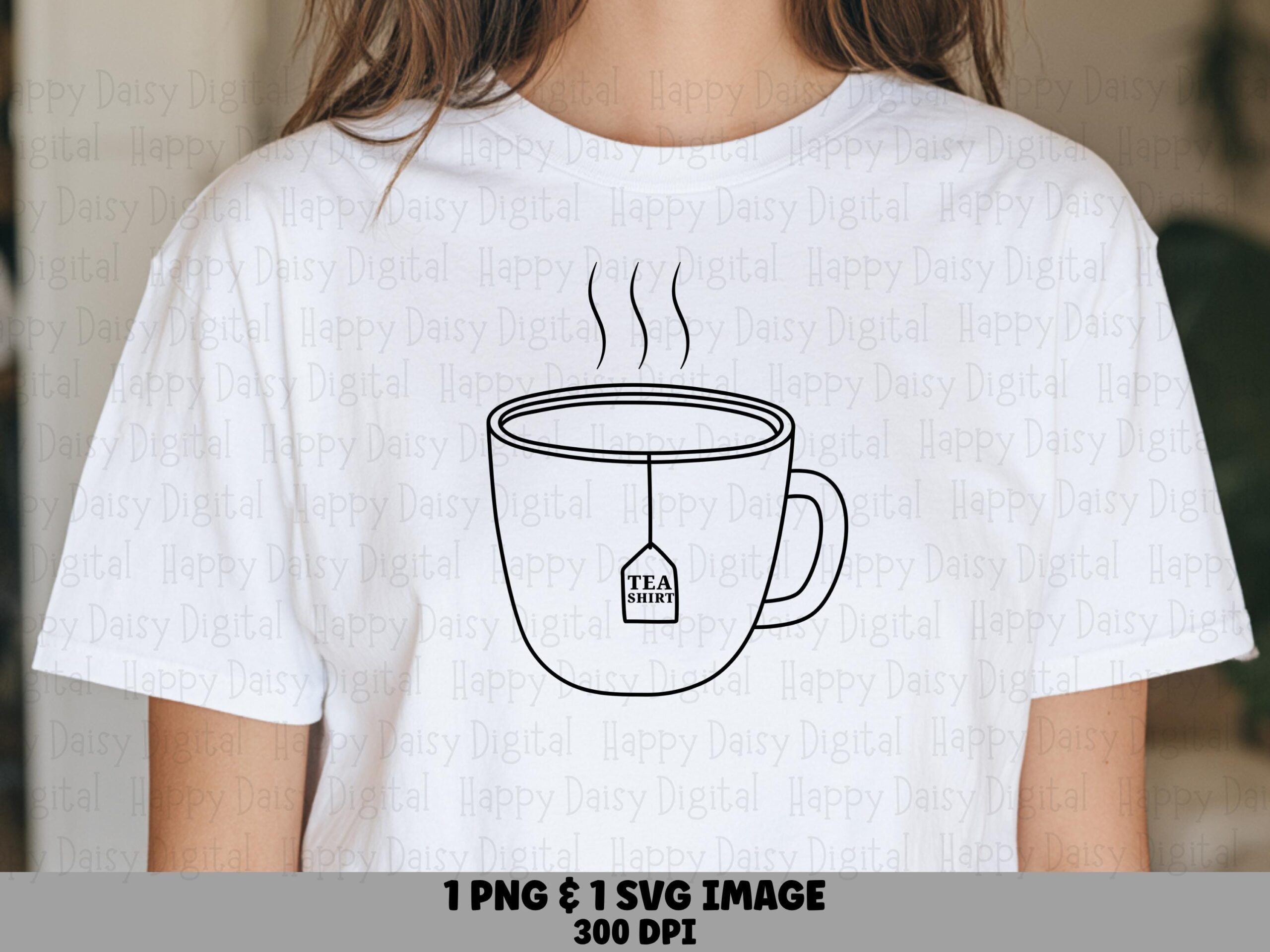 Tea Cup Svg, Punny Bag Design For Hot Beverage Fans | PNG Bundle, 300 DPI, Cricut Silhouette Compatible