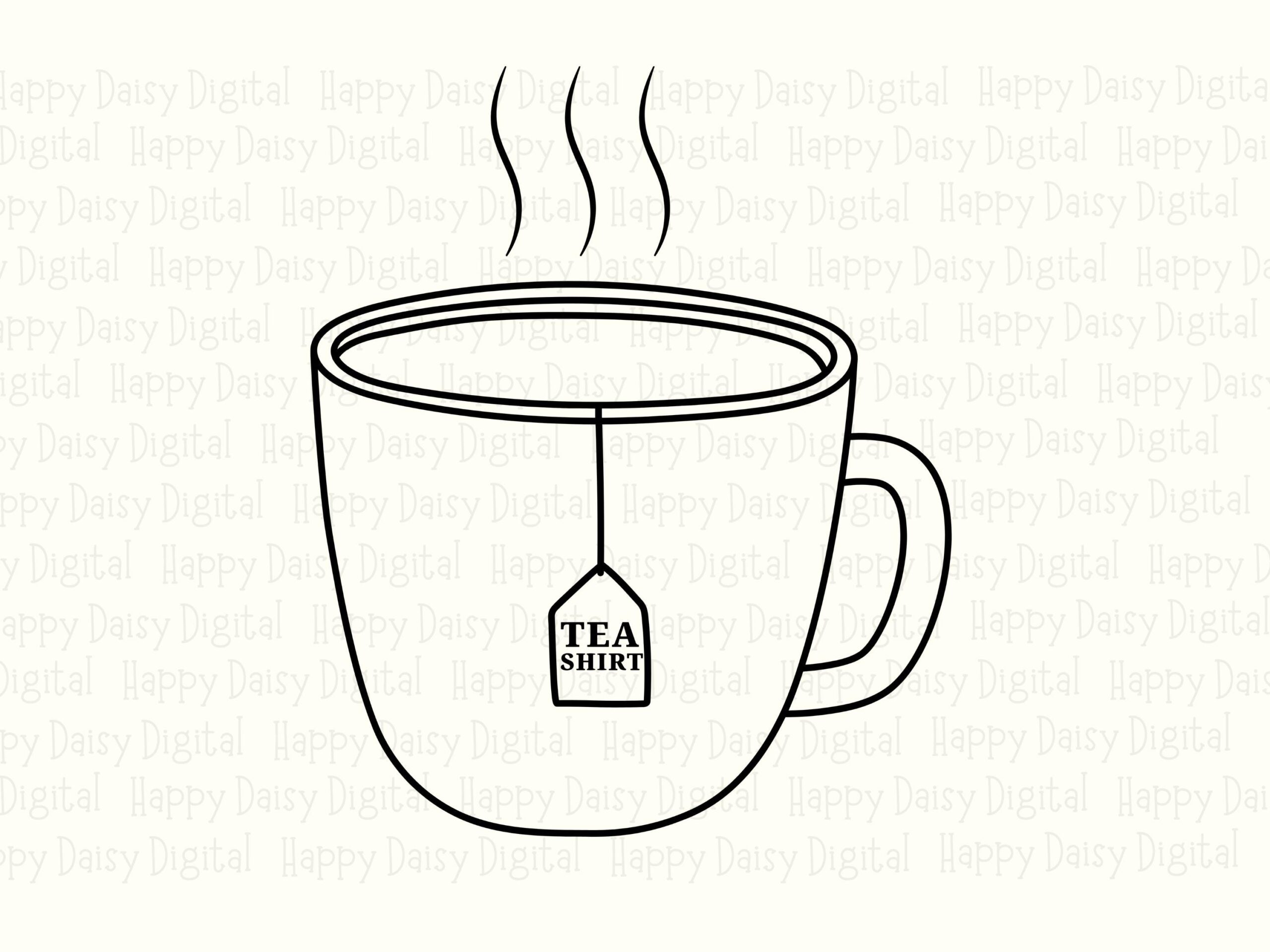 Tea Cup Svg, Punny Bag Design For Hot Beverage Fans | PNG Bundle, 300 DPI, Cricut Silhouette Compatible - Image 2