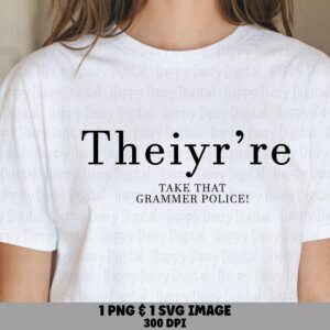 Grammar Police Svg, Sarcastic Wordplay Design | PNG Bundle - Sublimation Ready, Cricut Compatible