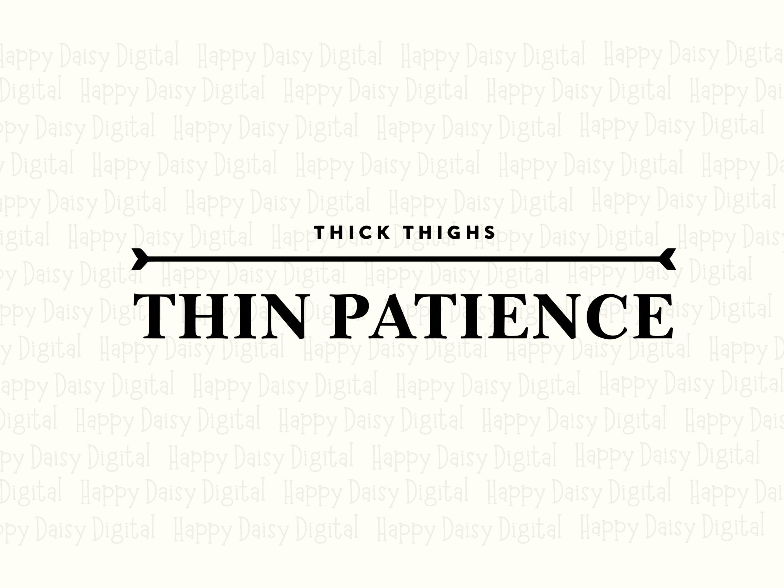 Thick Thighs SVG, Sassy Serif Quote PNG Bundle | Digital Print Files, 300 DPI, Commercial License - Image 2