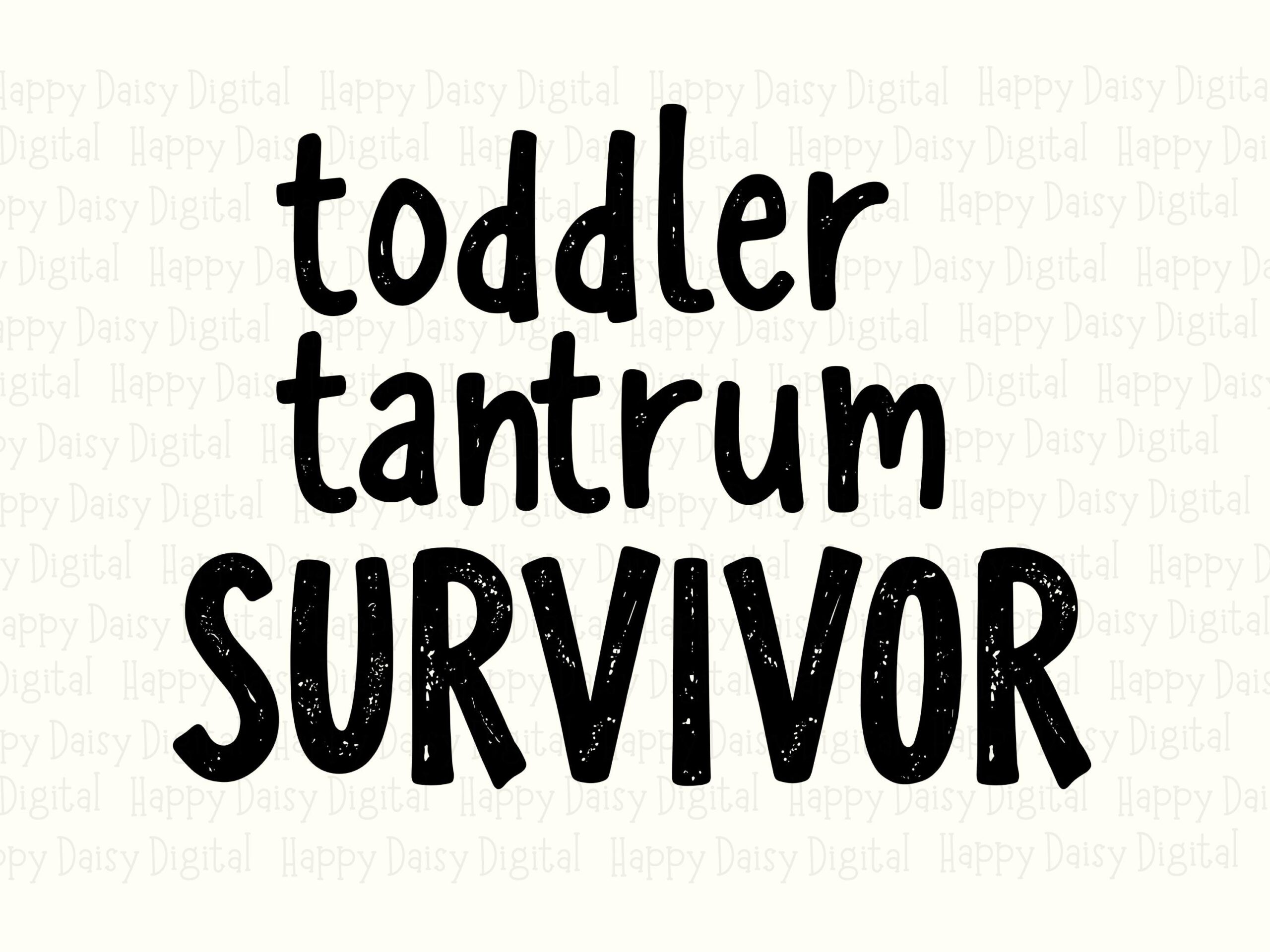 Tantrum Survivor, Hand-Lettered Toddler Mom SVG PNG Bundle | Sublimation, Commercial Use | Cricut Silhouette - Image 2