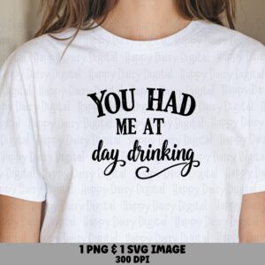 Day Drinking SVG, Script Swash Design - PNG Sublimation, 300 DPI | Commercial Use, Cricut Compatible
