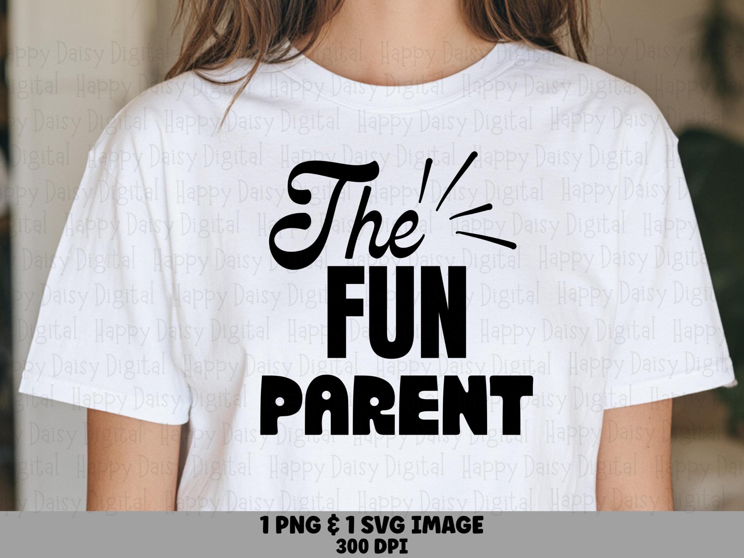 The Fun Parent, Retro Script SVG PNG Bundle | Sublimation, DTF Design - Cricut Silhouette Compatible