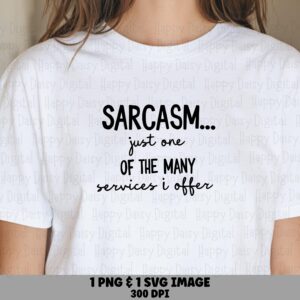 Sarcasm Svg, Typewriter & Script Quote, Funny Saying Design | PNG Bundle | 300 DPI, Commercial Use