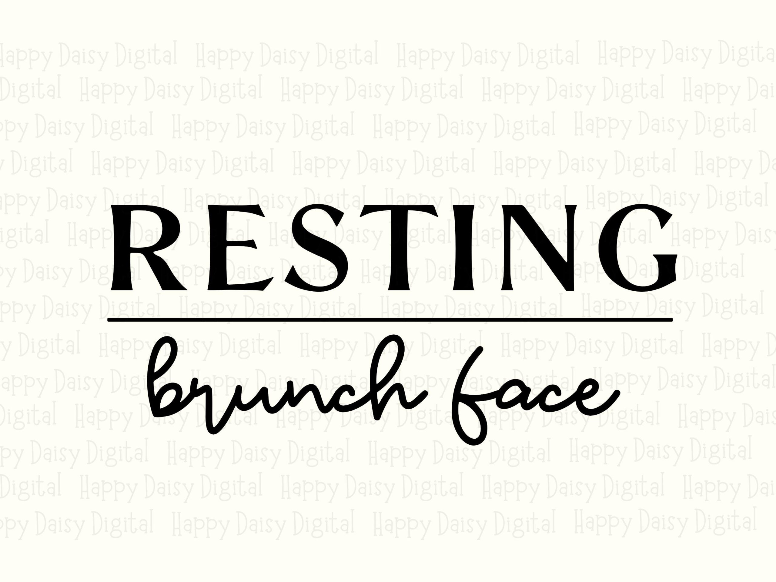 Resting Brunch Face, Playful Mimosa Artwork | SVG PNG Bundle | 300 DPI, Sublimation Ready - Cricut - Image 2