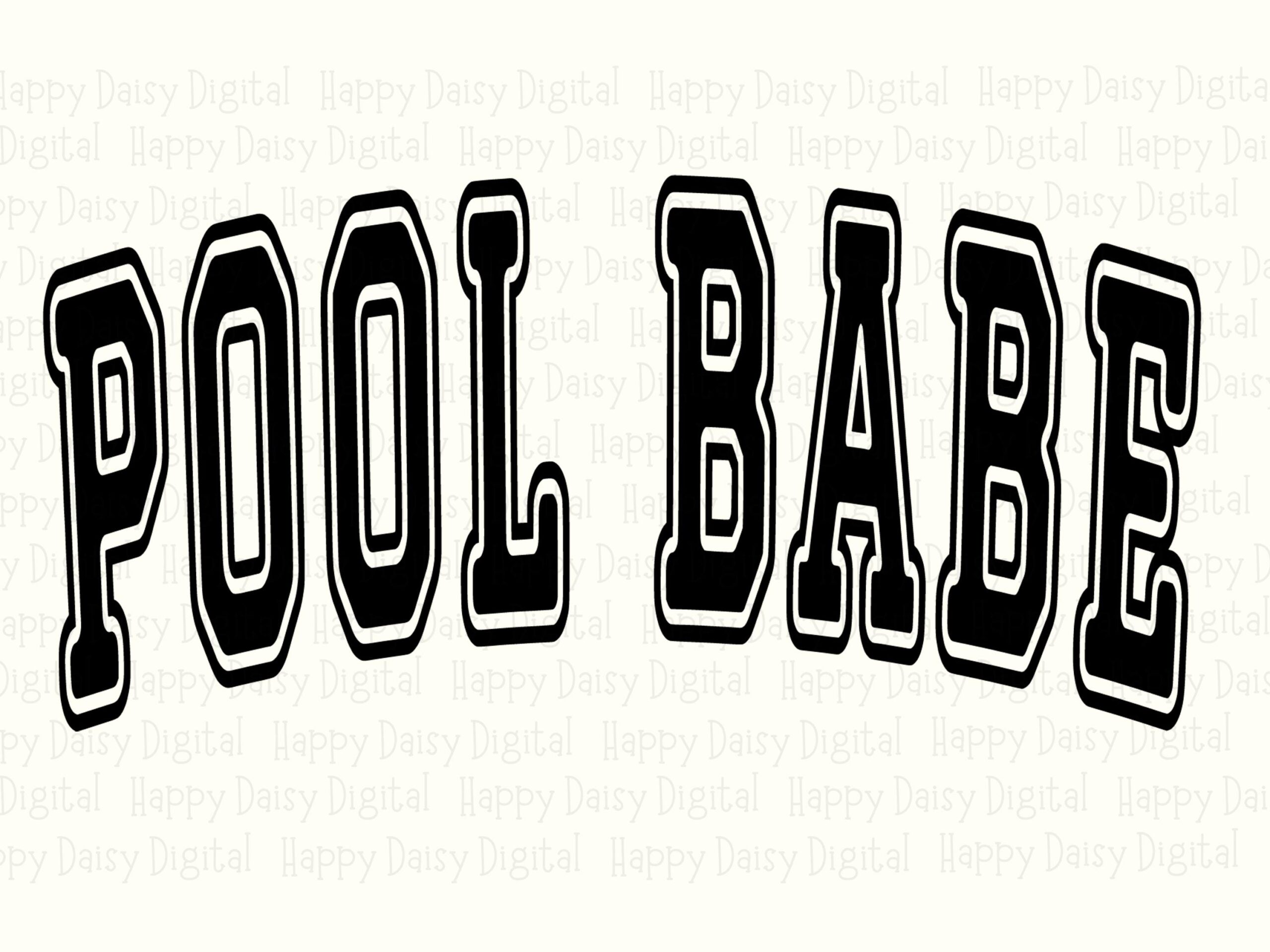 Pool Babe SVG, Varsity Arched Design PNG | Commercial Use, Sublimation Ready, Cricut Compatible - Image 2
