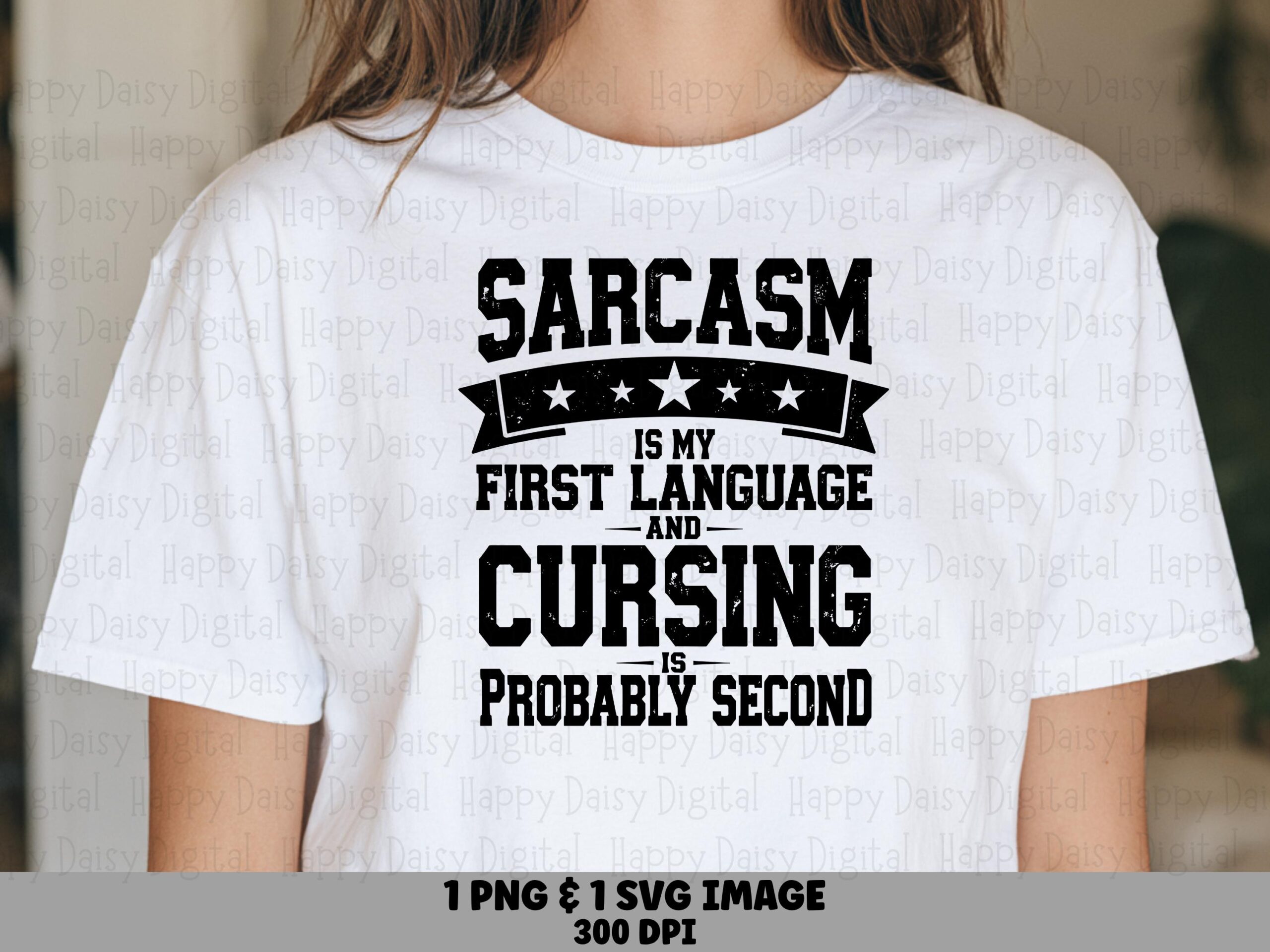 Sarcasm Svg, Distressed Banner Quote For POD, Png Cut File Bundle | Cricut, Silhouette | Commercial License