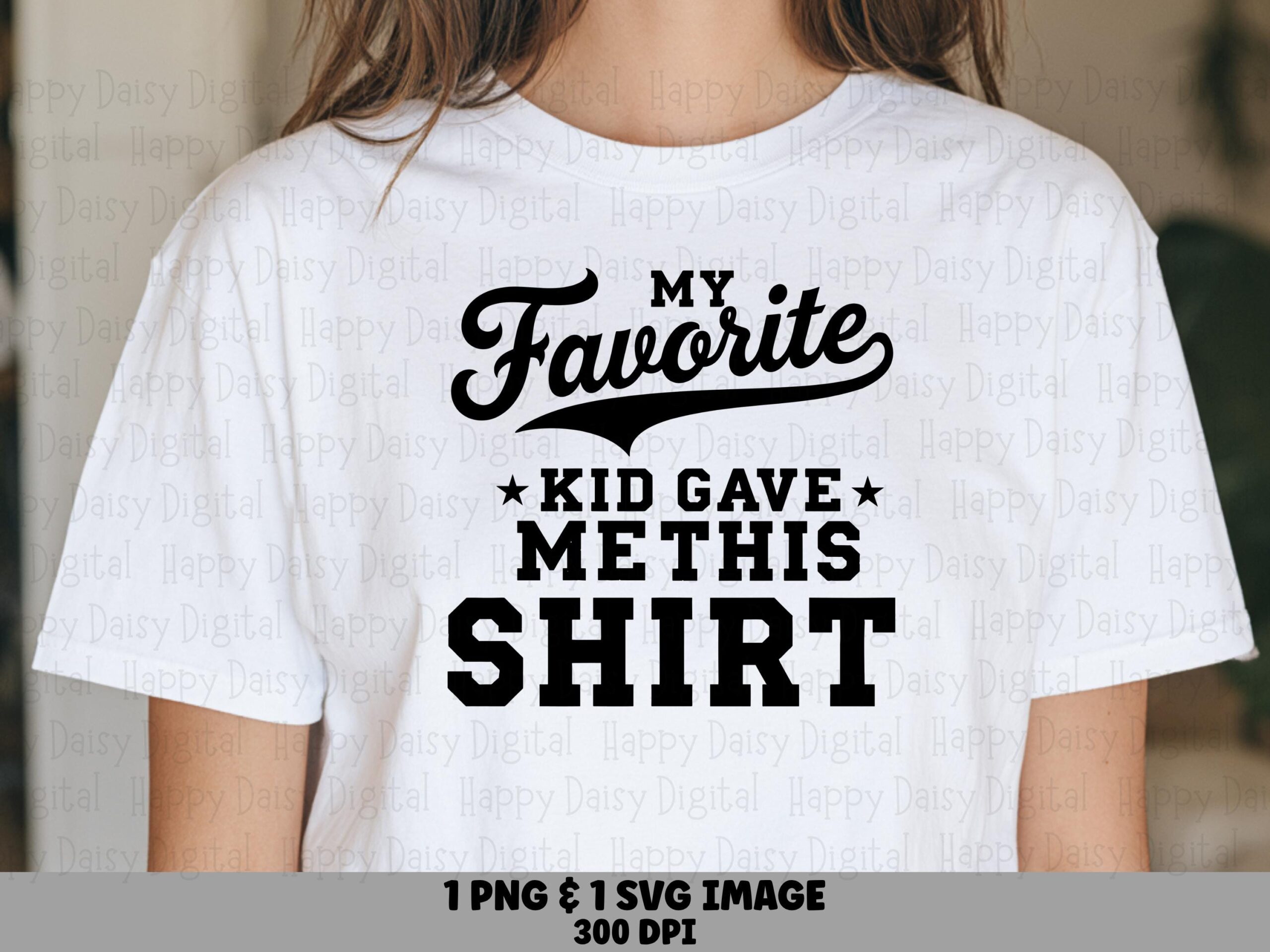Favorite Kid Svg, Retro Baseball Script Design, Funny Parent Quote | Png Bundle, Commercial License