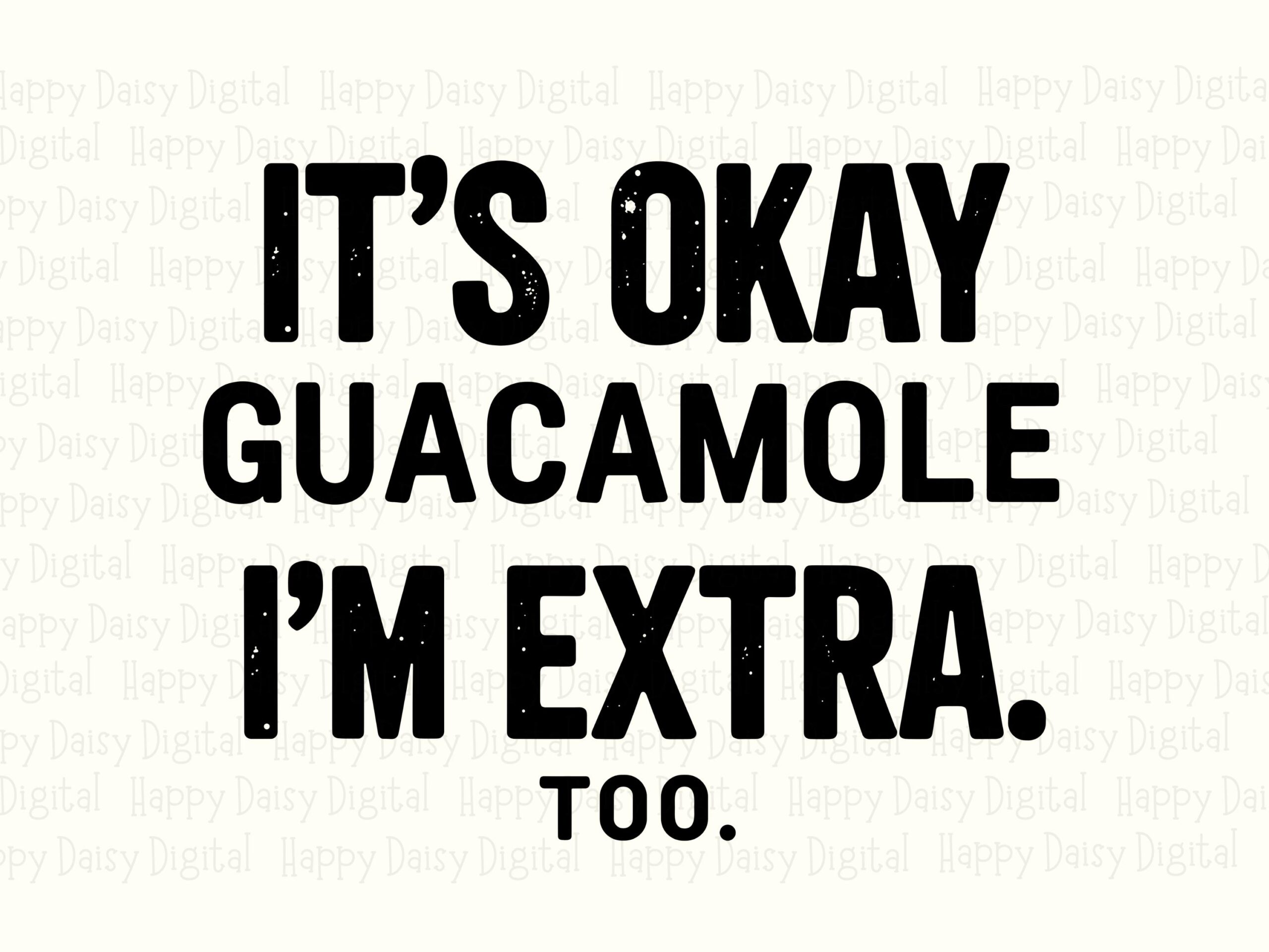 Guacamole Svg, Funny Food Bundle | Png File, Black Condensed Lettering, Commercial License - Image 2