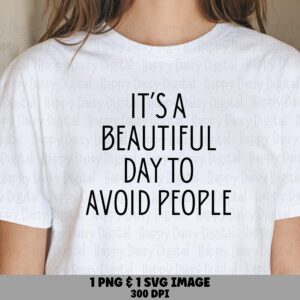 Avoid People Svg, Introvert Funny Quote Design | PNG Bundle | Print-Ready 300 DPI, Cricut Silhouette Compatible