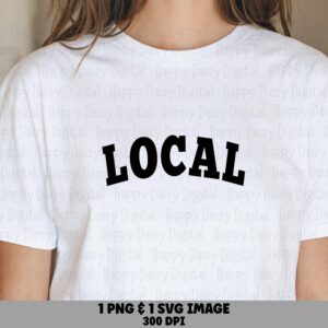 Local Svg, Varsity Arch Design | PNG & Vector File, Commercial License - Sublimation, DTF, POD