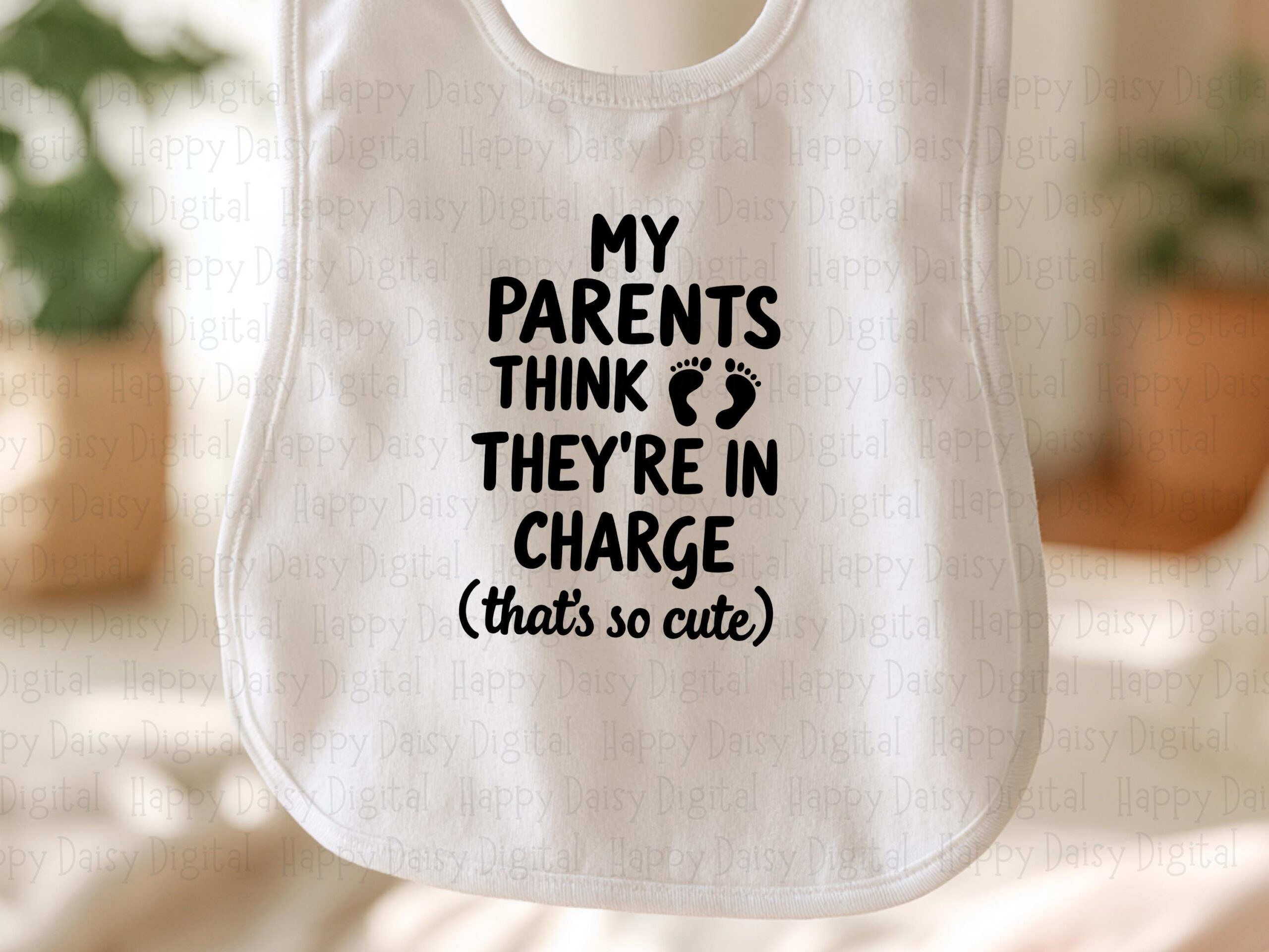Parents In Charge, Funny Infant Quote SVG PNG Bundle | Footprints Design, 300 DPI - Cricut Silhouette Canva - Image 2