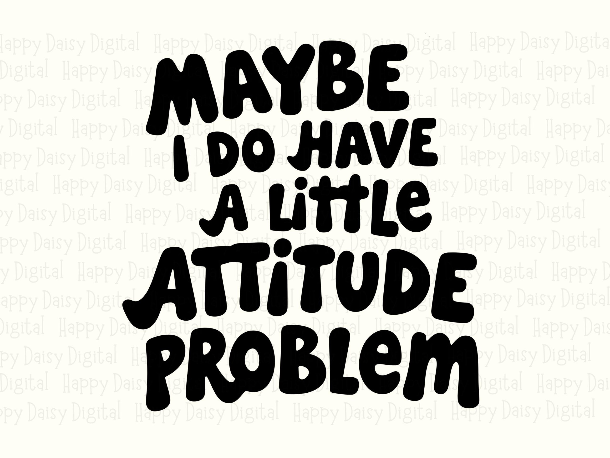 Attitude Problem Svg, Sassy Quote Design, Retro Font Saying - PNG Bundle | Commercial License - Image 2