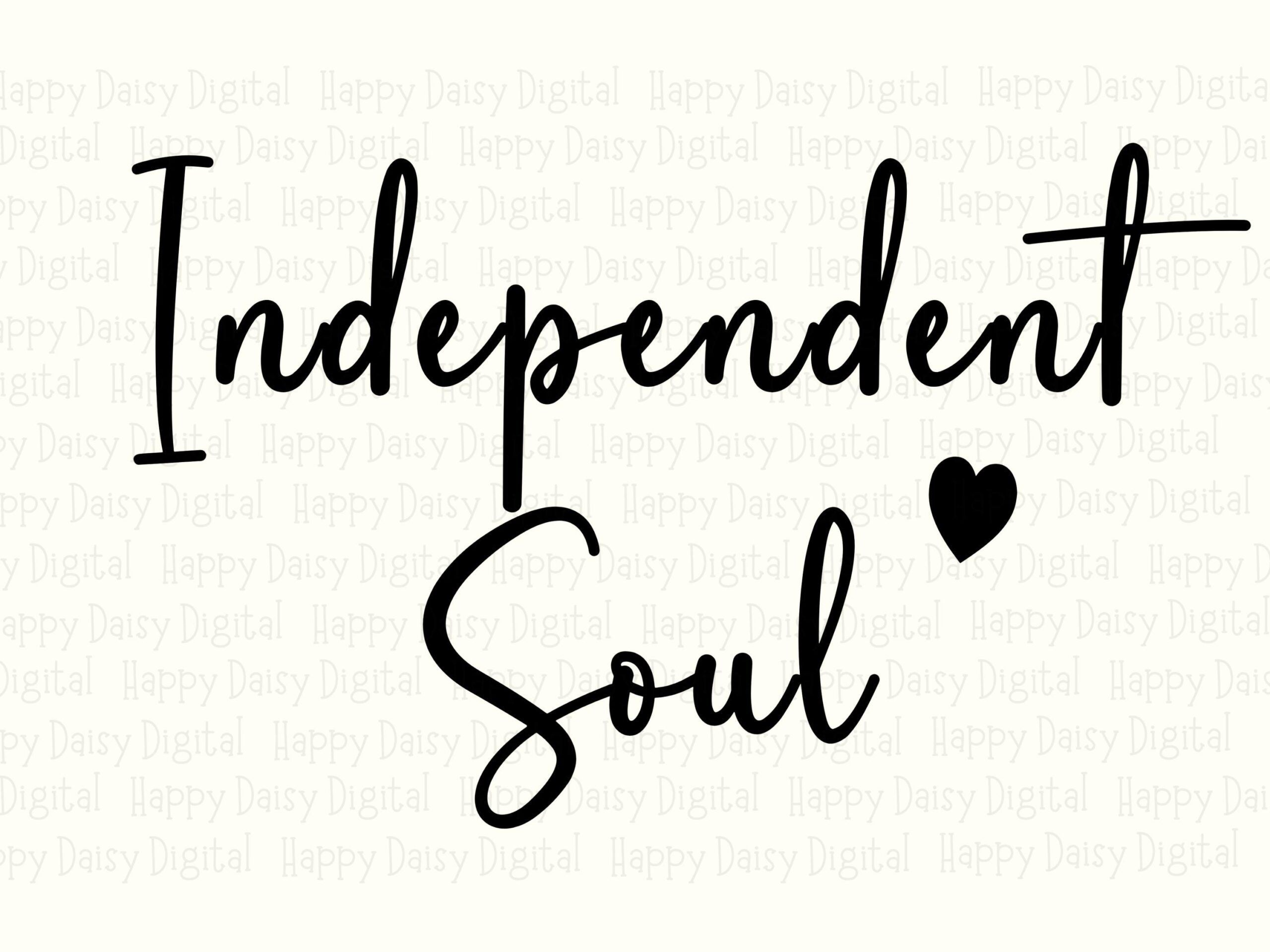 Independent Soul, Script Font Bundle | Svg + Png Files | 300 DPI, Commercial License, For Cricut Silhouette POD - Image 2
