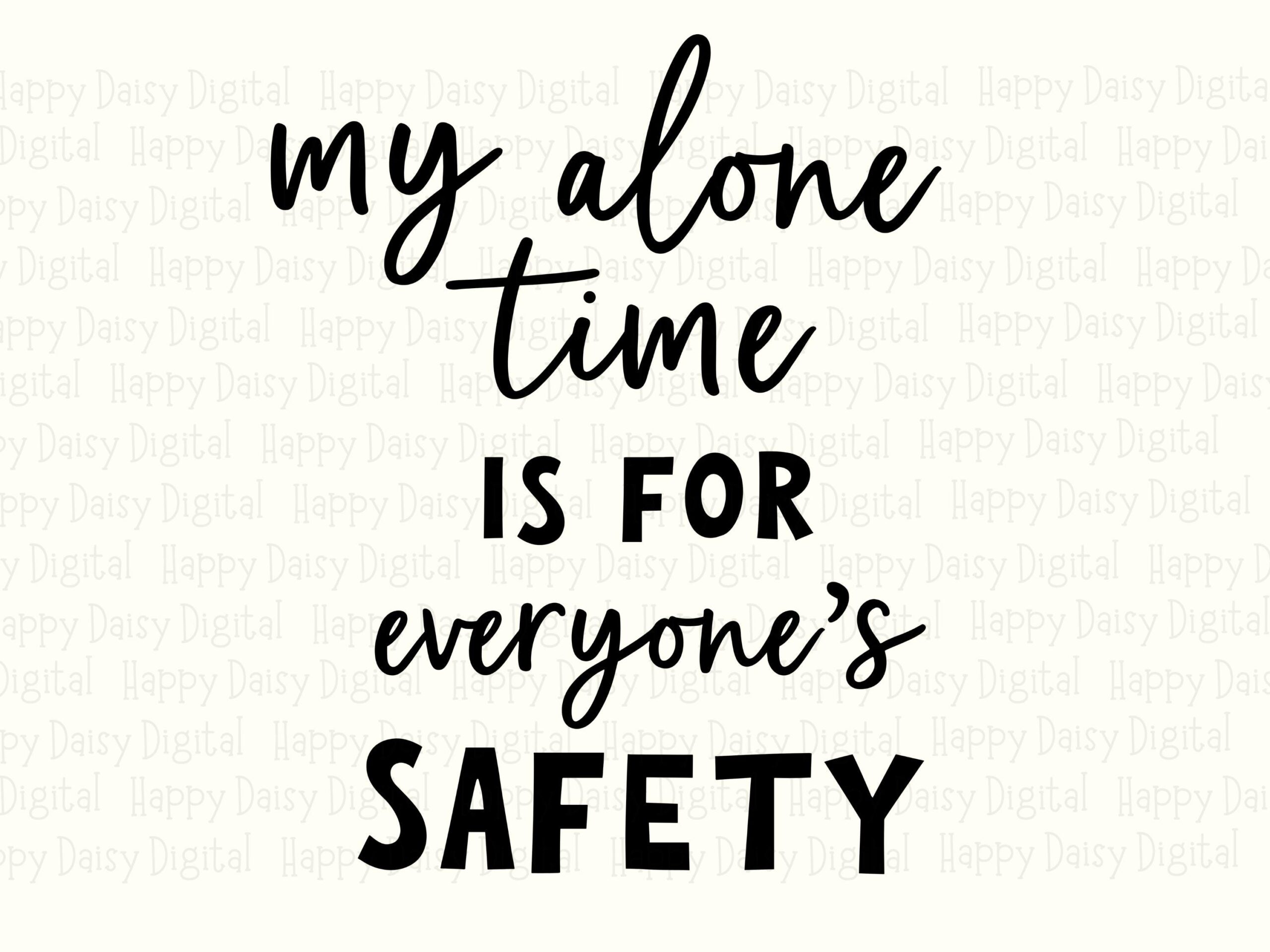 My Alone Time, Introvert Script Quote SVG PNG Bundle | Sublimation DTF Print-Ready Design | Commercial Use License - Image 2