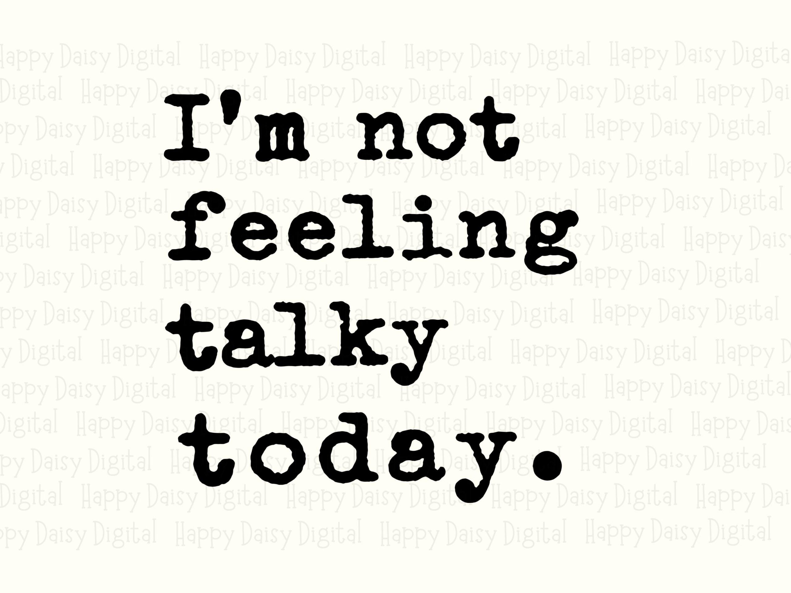 Not Feeling Talky, Introvert Bundle, Typewriter SVG Quote (PNG, 300 DPI) - Cricut Silhouette Sublimation - Image 2