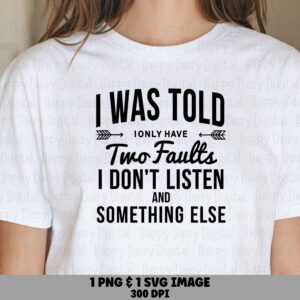 Two Faults Svg, Sarcastic Quote Design - Script Arrows, Printable Png For Cricut Silhouette, Commercial License