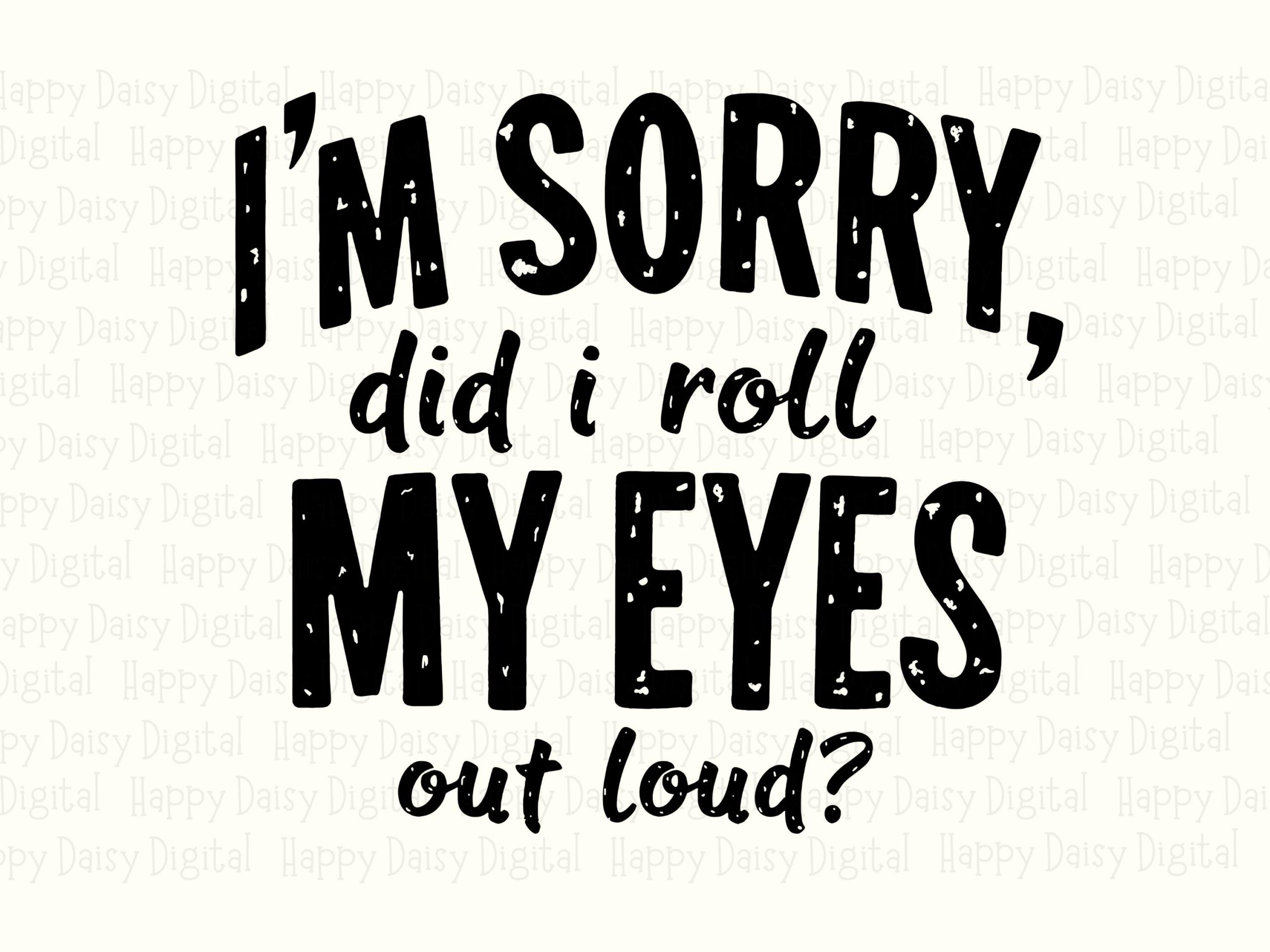 Roll My Eyes Svg, Sarcastic Distressed Quote, PNG Bundle - Commercial License, Cricut Compatible, Sublimation - Image 2