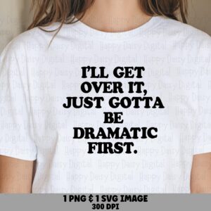 Dramatic SVG, Retro Rounded Quote Design | PNG Included, Vector Cut File - 300 DPI, Commercial License