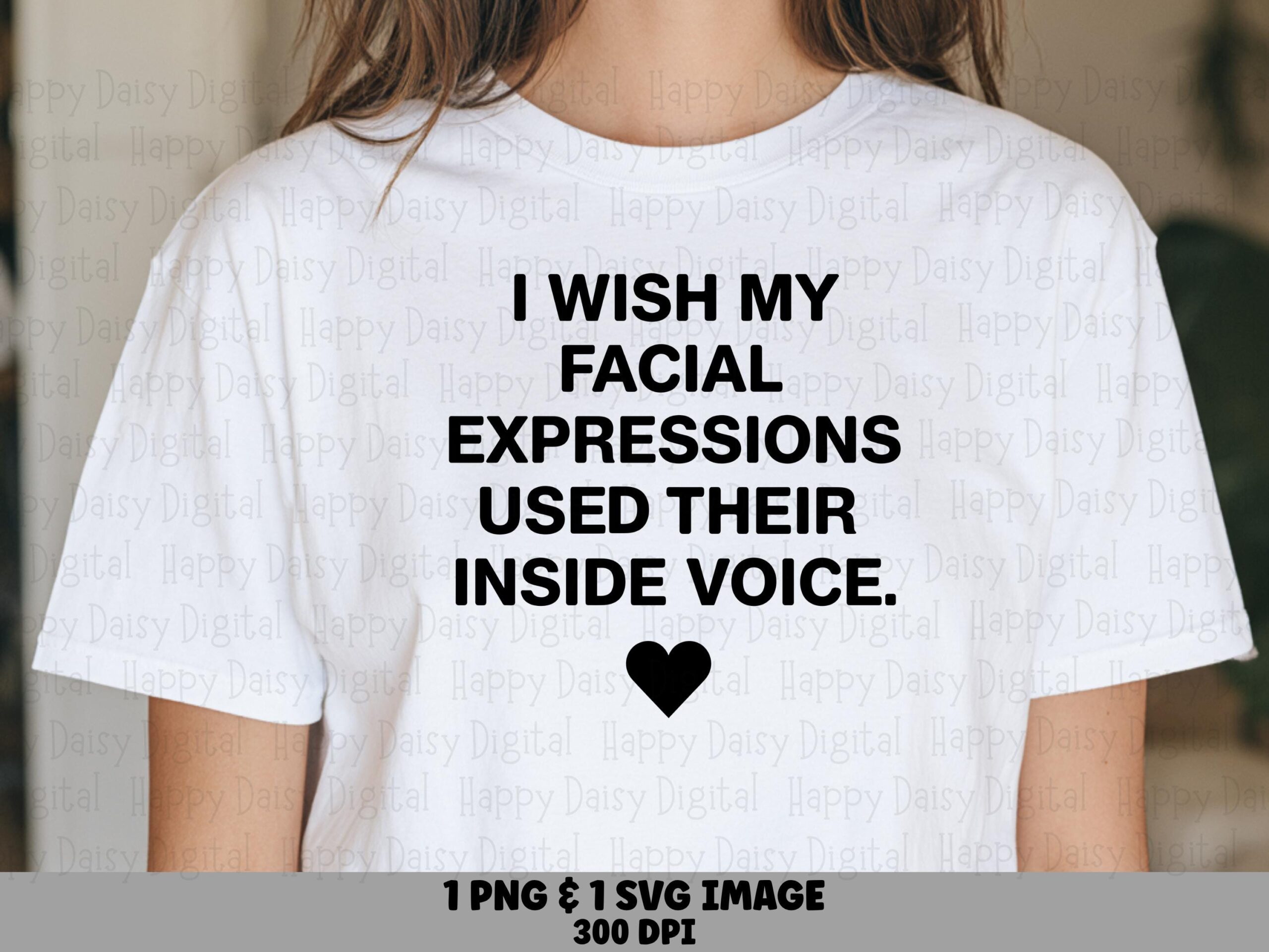 Inside Voice Svg, Sassy Funny Quote Design - Facial Expression Graphic, PNG Bundle, Commercial License