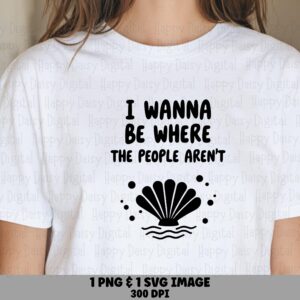 Introvert SVG, Beach Seashell Lettering Tumbler Design - PNG, Digital Files | Commercial Use, Sublimation Ready
