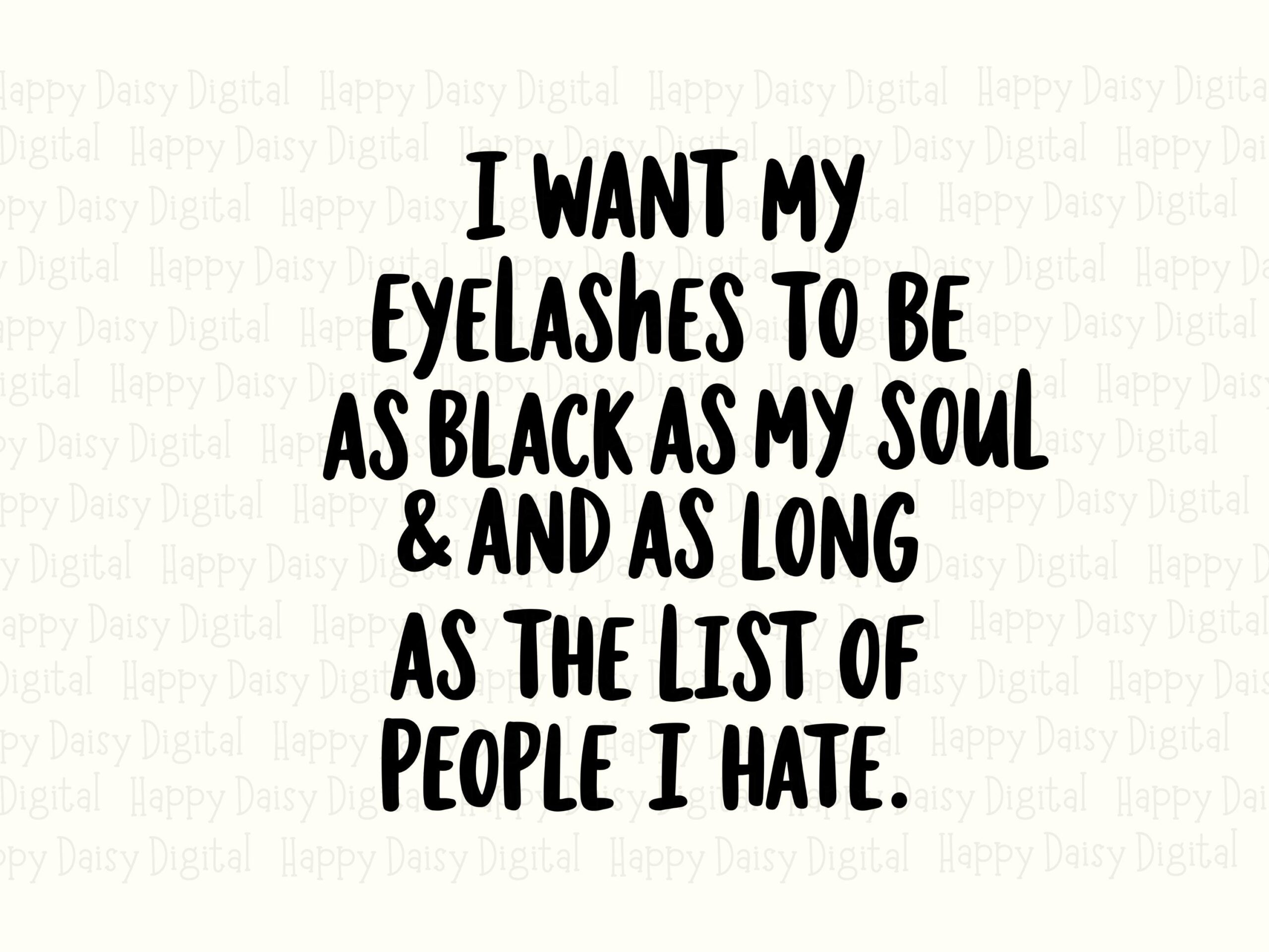 Eyelashes Black Soul, Lash Design For Cricut, Sassy Quote - SVG PNG Bundle, Commercial Use - Image 2