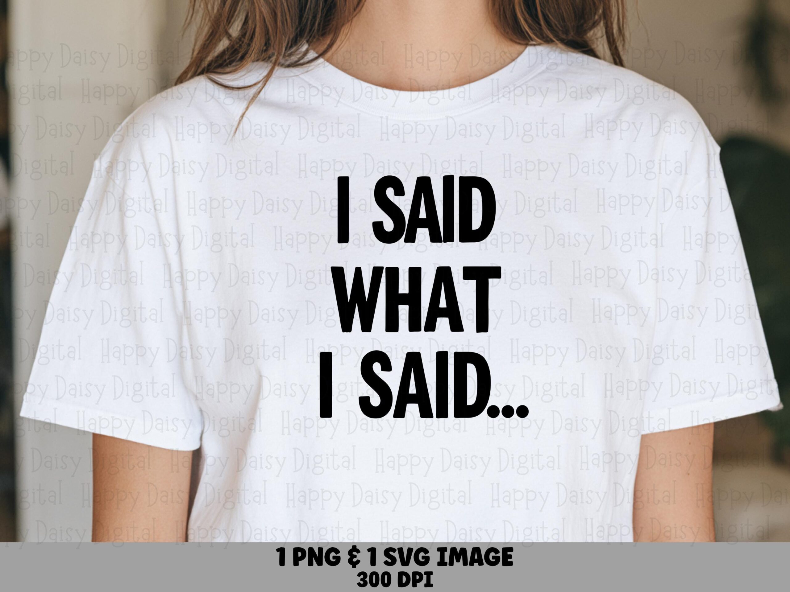 I Said What I Said, Sassy Quote SVG PNG Bundle | Commercial Use | 300 DPI, Print-Ready, For Tumblers, Mugs, Apparel