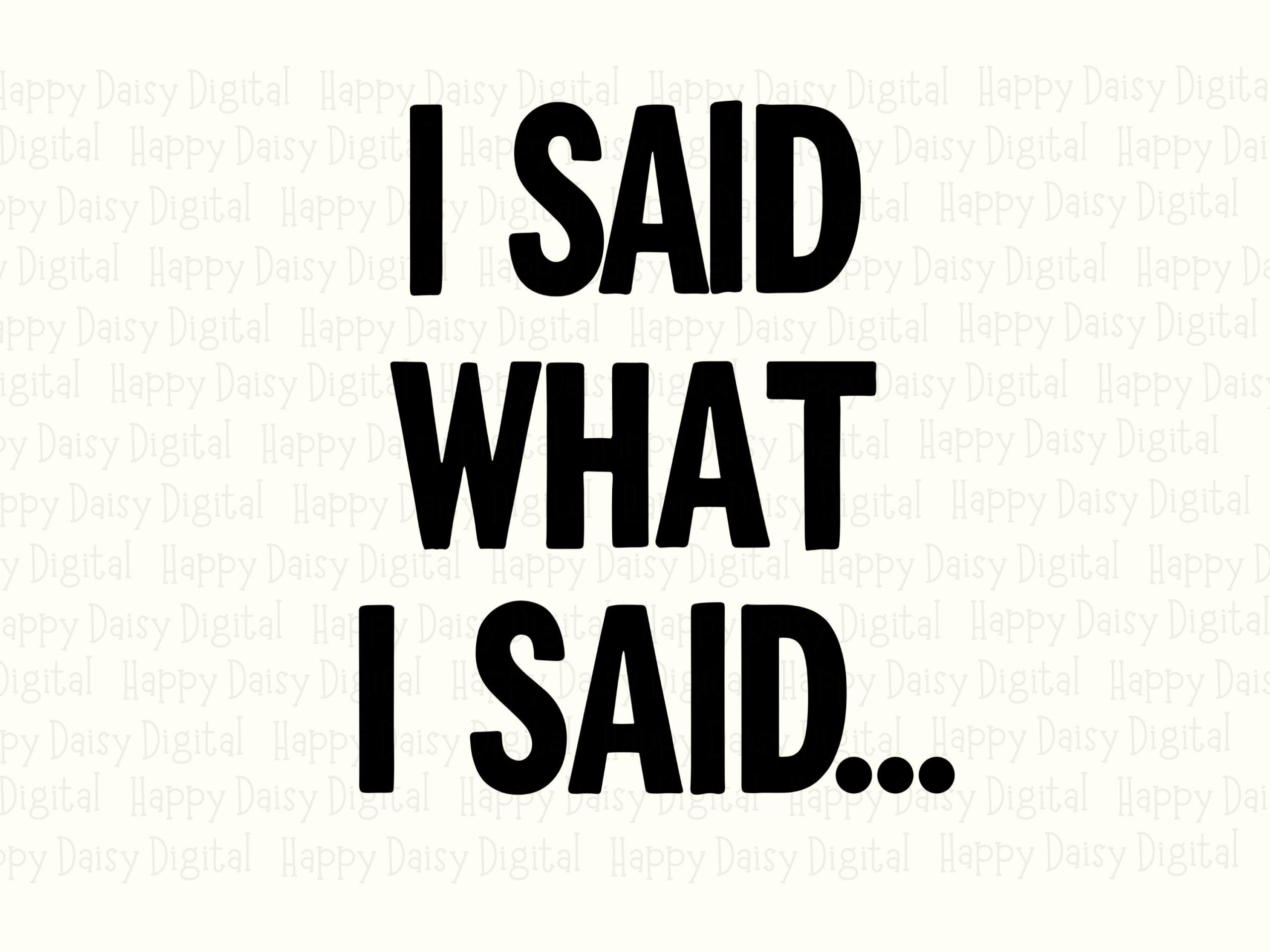 I Said What I Said, Sassy Quote SVG PNG Bundle | Commercial Use | 300 DPI, Print-Ready, For Tumblers, Mugs, Apparel - Image 2