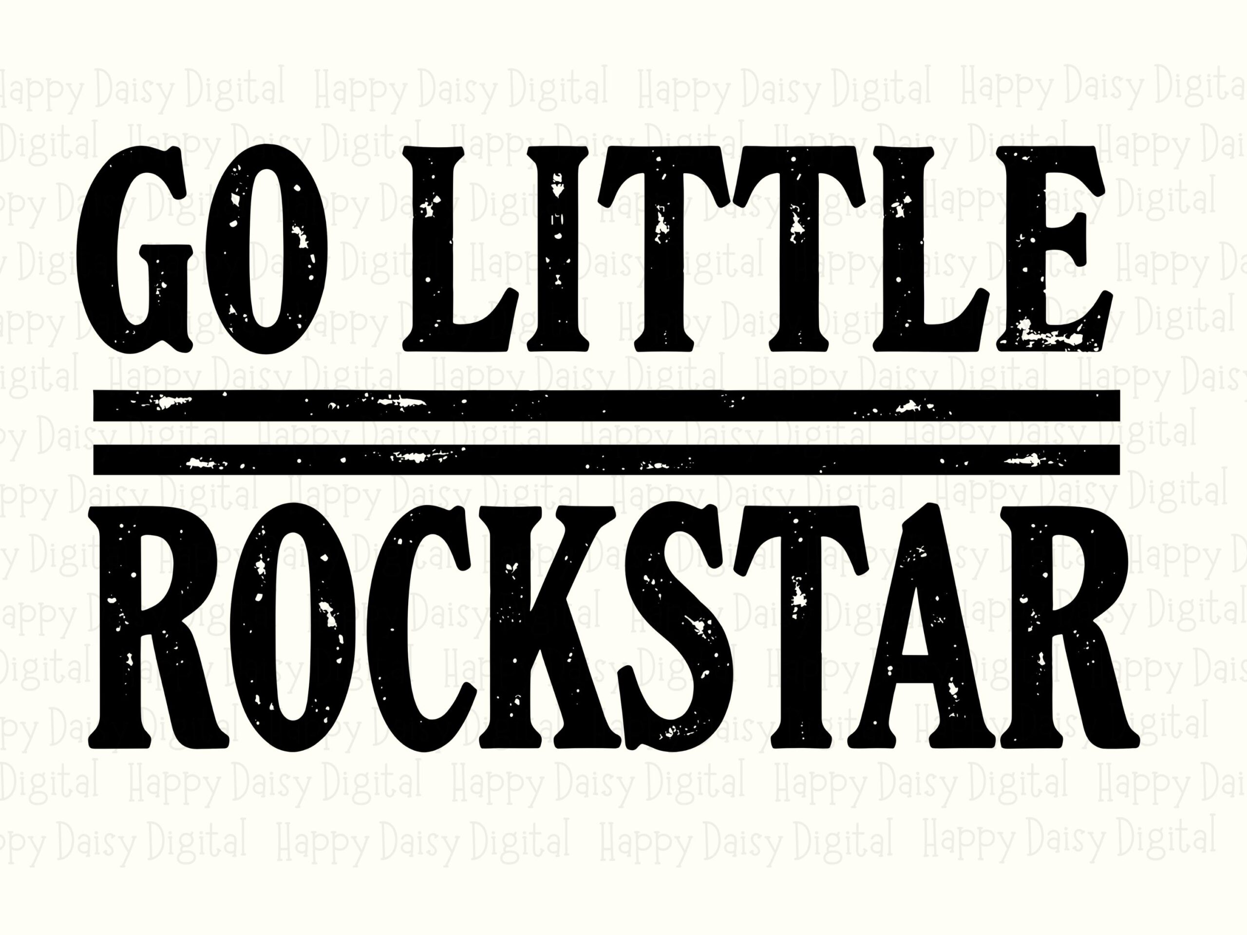 Little Rockstar Svg, Distressed Rock N Roll Kids Design - PNG Files | Commercial License, Toddler, Cricut - Image 2