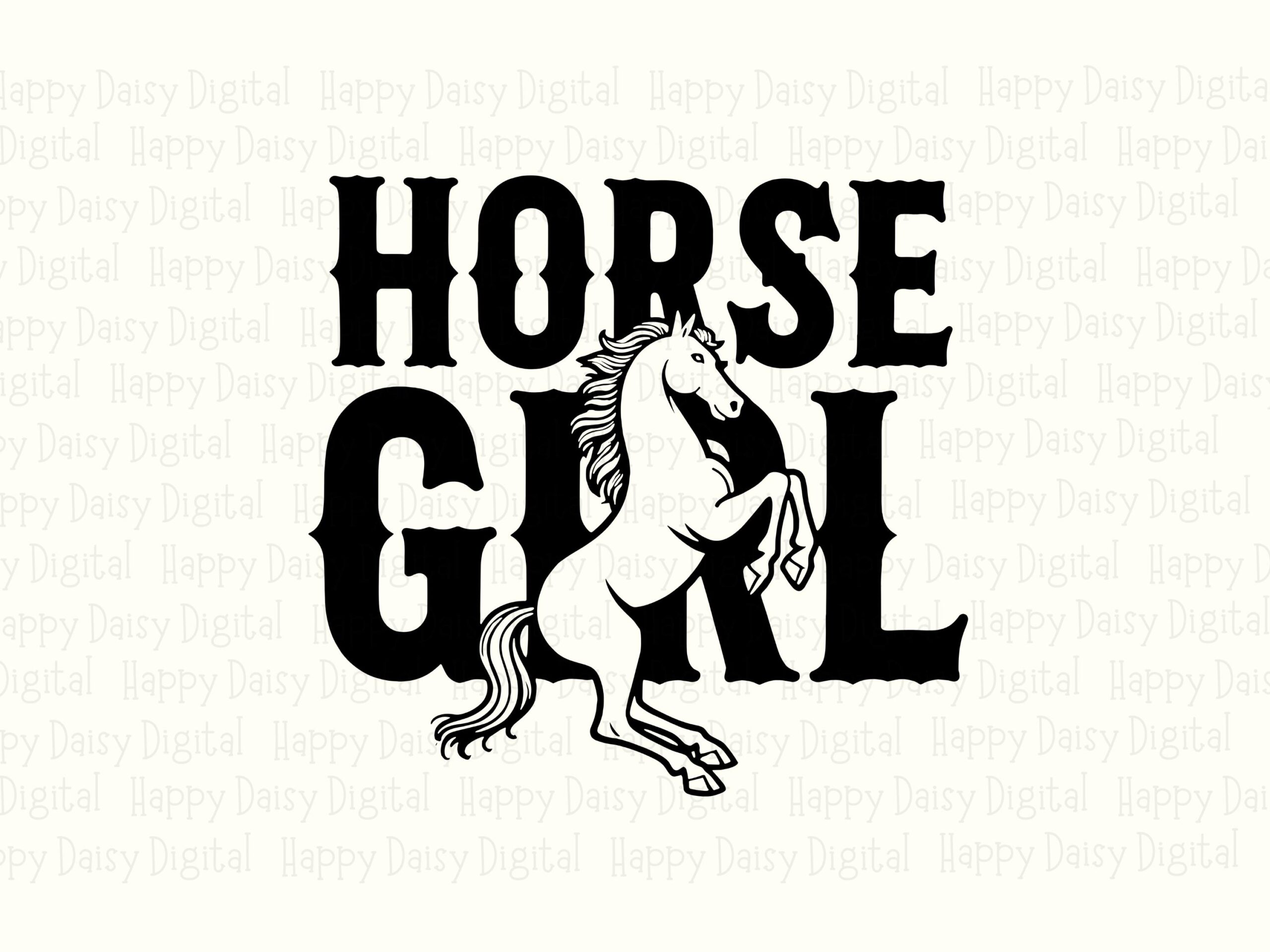Horse Girl SVG, Western Rearing Silhouette Design | PNG Digital Files | 300 DPI, Commercial License - Image 2