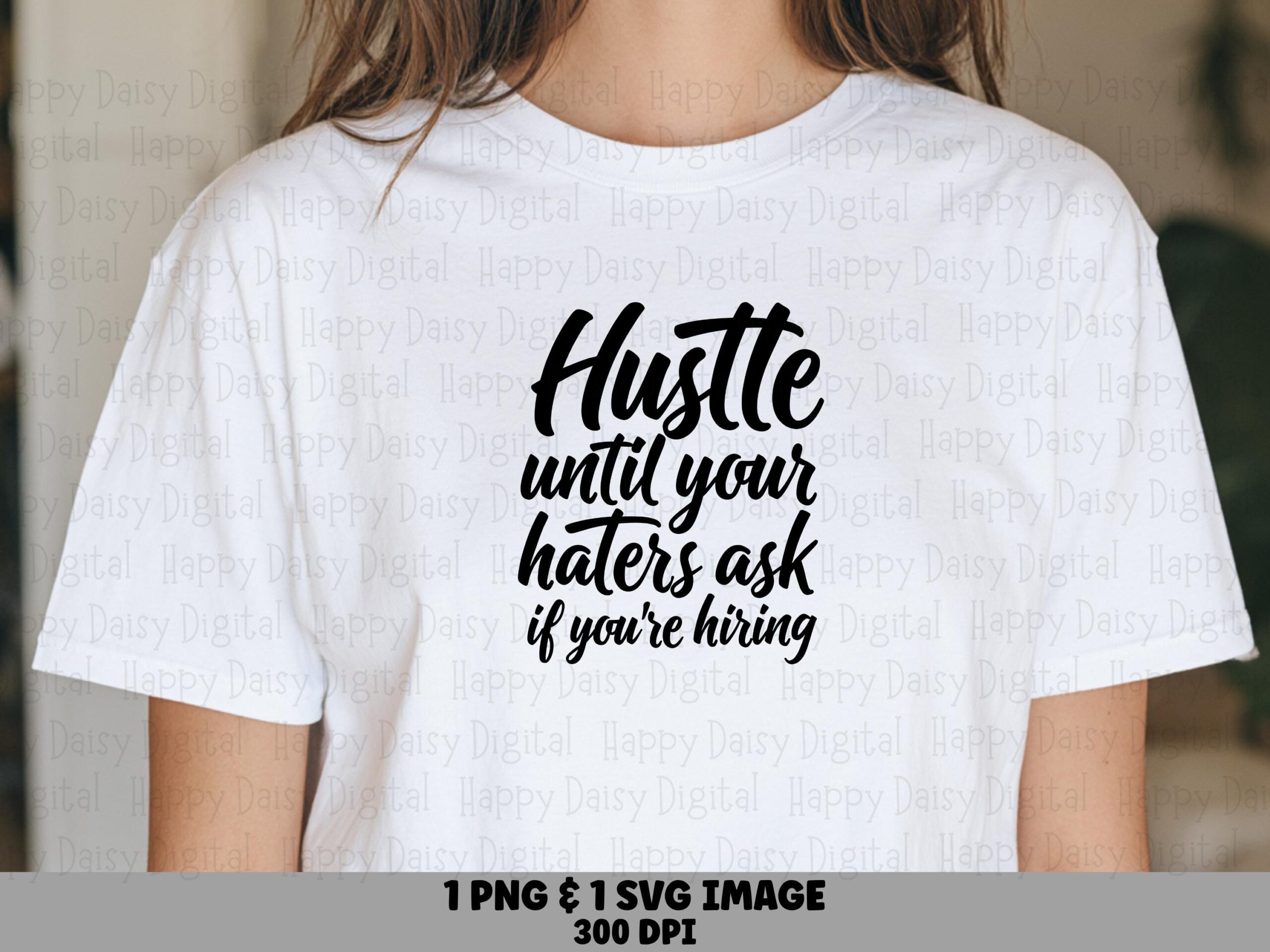 Hustle SVG, Hand-Lettered Motivational Design - PNG Bundle | Commercial Use, Print-Ready 300 DPI