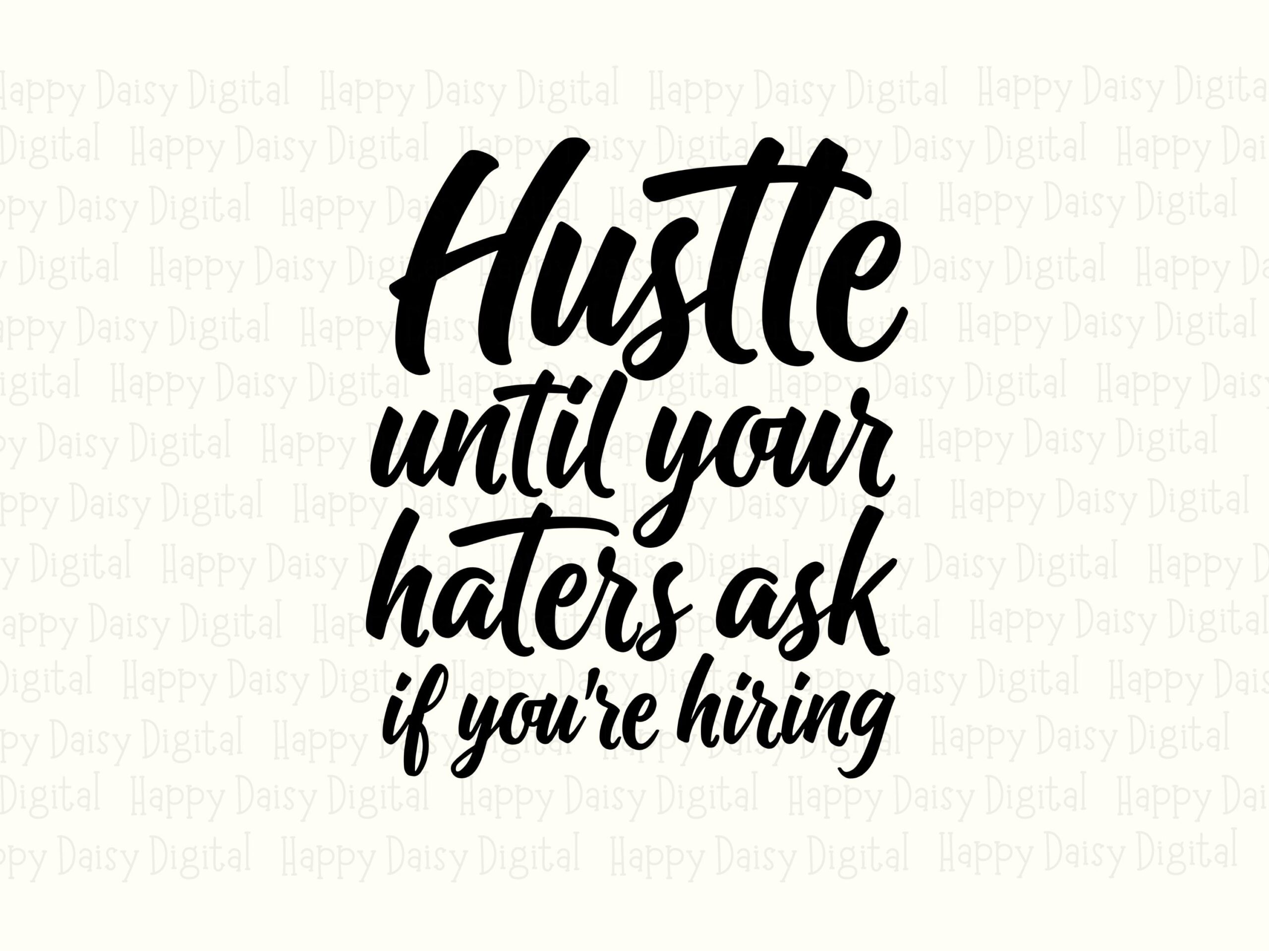 Hustle SVG, Hand-Lettered Motivational Design - PNG Bundle | Commercial Use, Print-Ready 300 DPI - Image 2