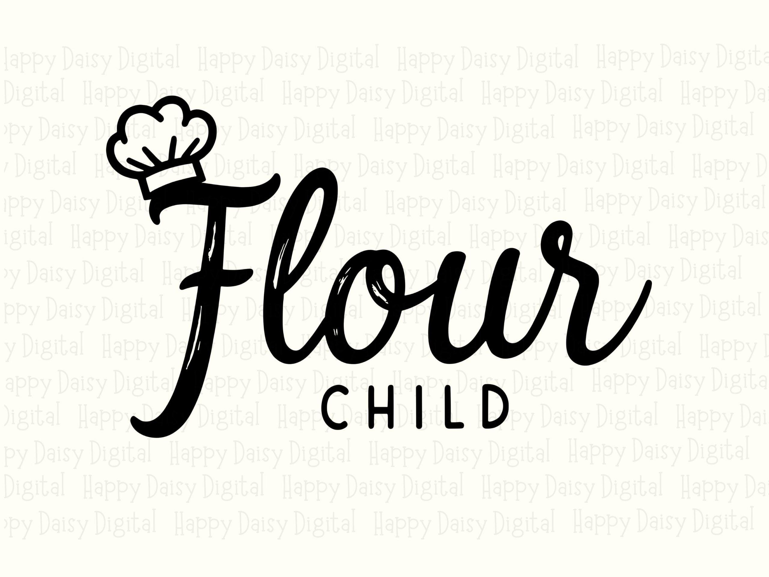 Flour Child, Script Font Baking SVG PNG Bundle | Chef Hat Kitchen Design, 300 DPI, Commercial Use License - Image 2