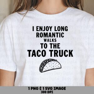 Taco Truck Svg, Funny Foodie Design For Cricut & Silhouette, PNG Bundle | Commercial License, Digital Download