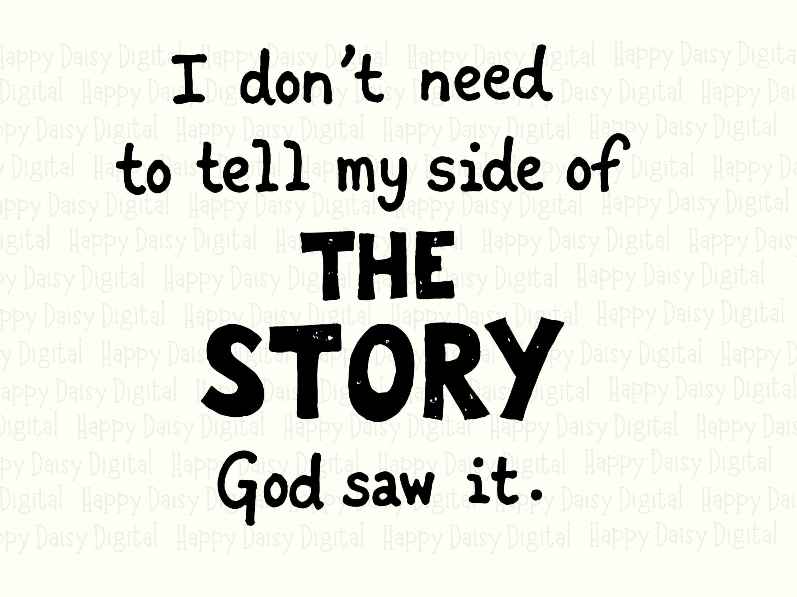 God Saw It Svg, Inspirational Christian Design, PNG Bundle | Digital Files | 300 DPI, Print Ready For Sublimation - Image 2