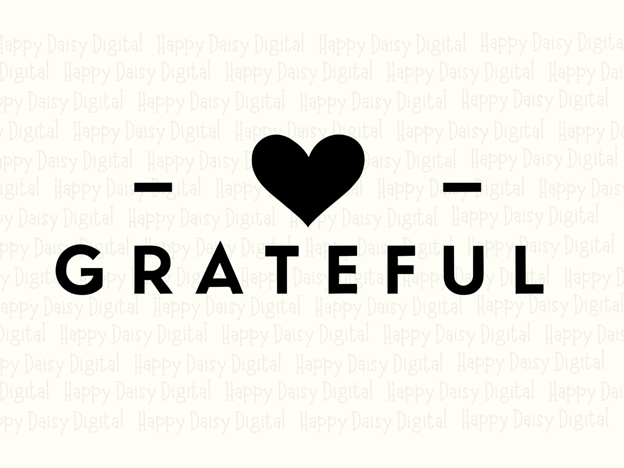 Grateful SVG, Minimalist Typography Bundle - PNG, 300 DPI | Sublimation, Cricut Silhouette Friendly - Image 2