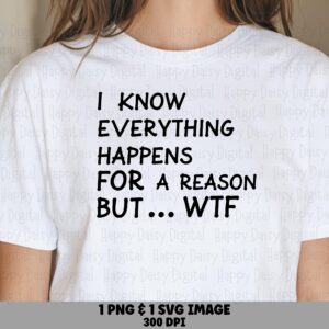 Wtf Svg, Sarcastic Quote Design, Black Hand-Lettered | Png Bundle, 300 Dpi | Commercial Use License