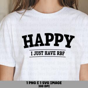 Happy RBF SVG, Varsity Lettering Sublimation Design - PNG Bundle | Cricut, Silhouette, Canva Use