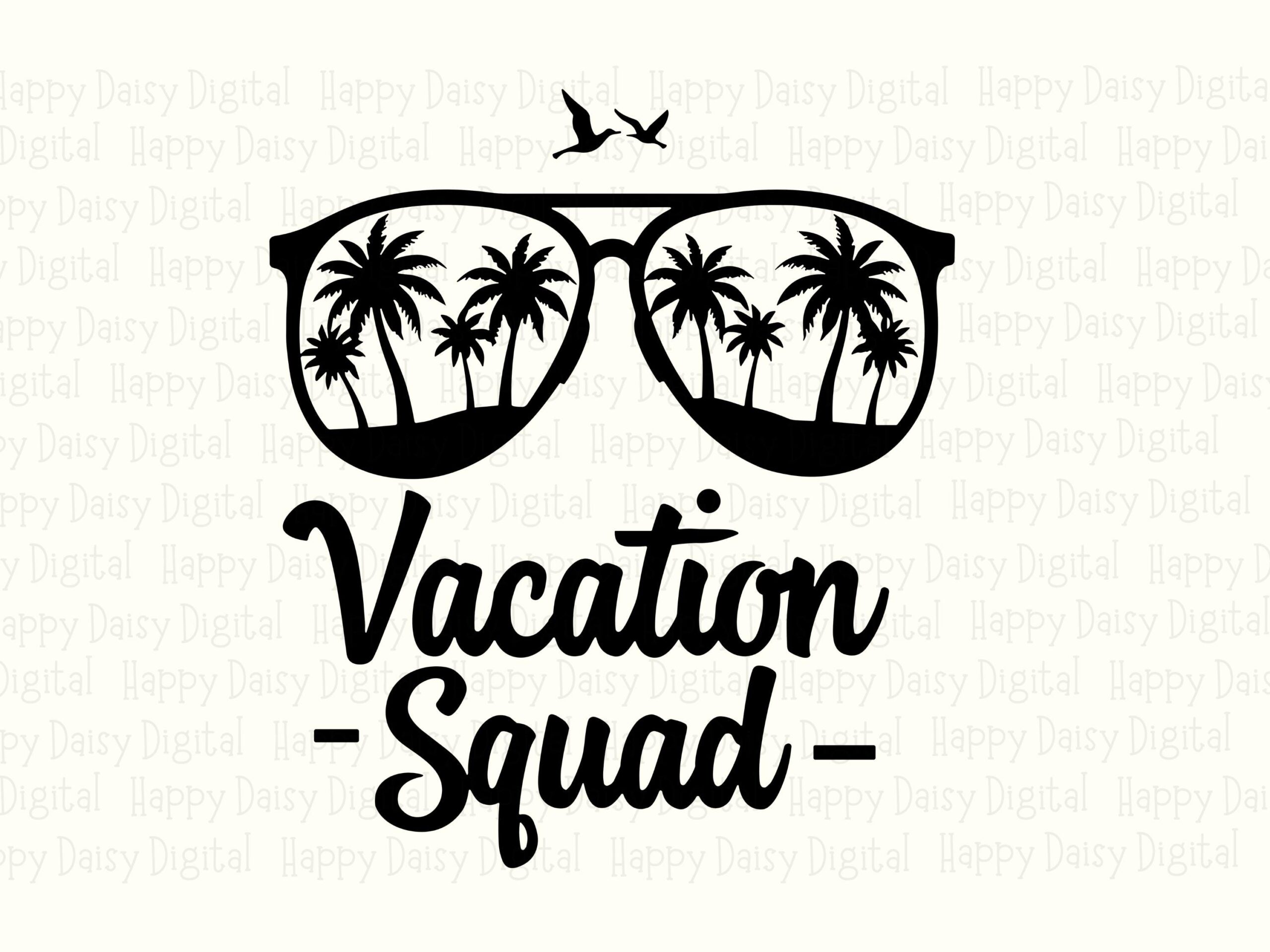 Vacation Squad, Palm Reflection Sunglasses PNG SVG | Sublimation Digital File | 300 DPI, Commercial Use - Image 2