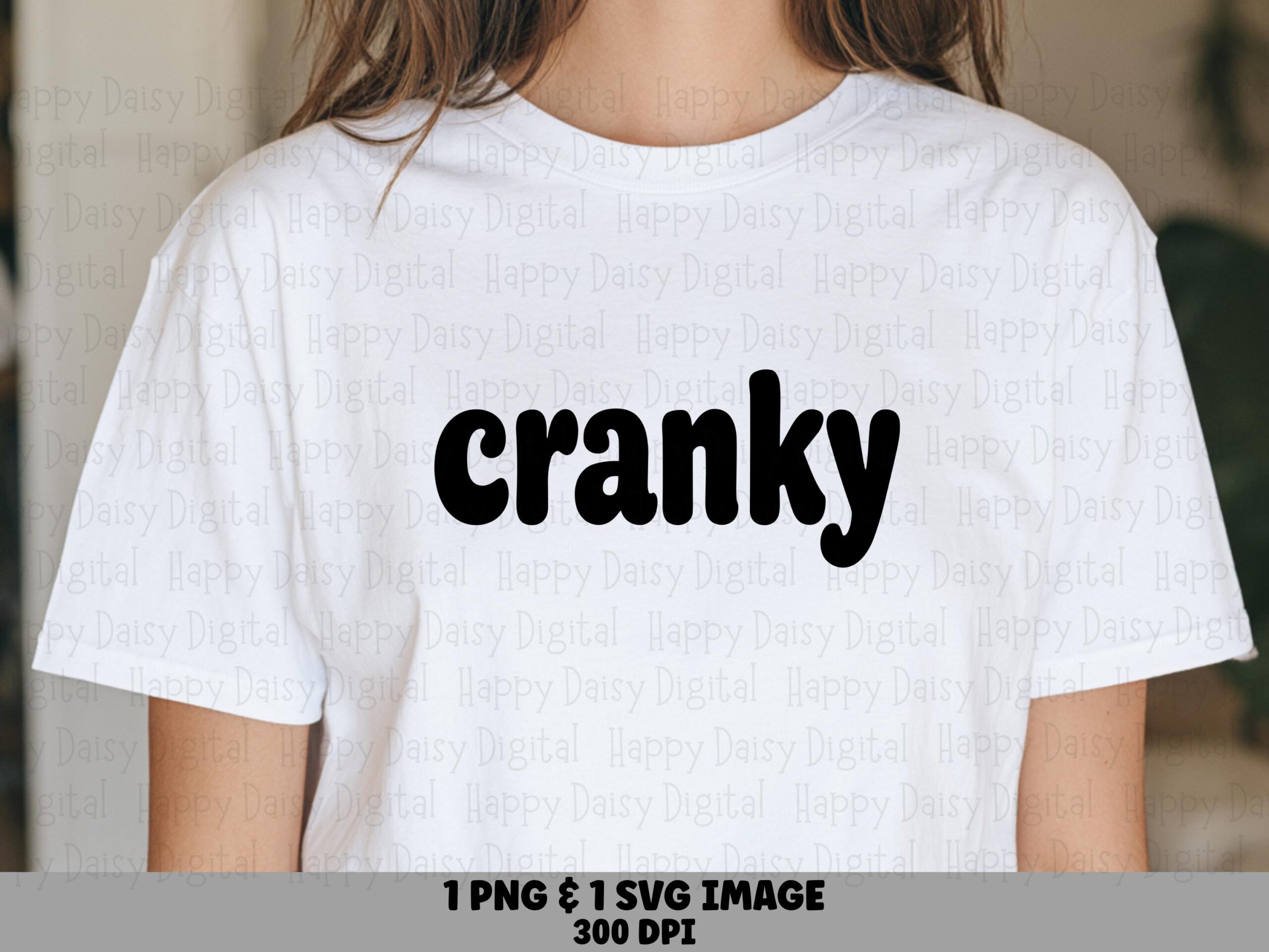 Cranky SVG, Retro Bubble Lettering Artwork | PNG Bundle, Vector File Included | 300 DPI, Commercial License