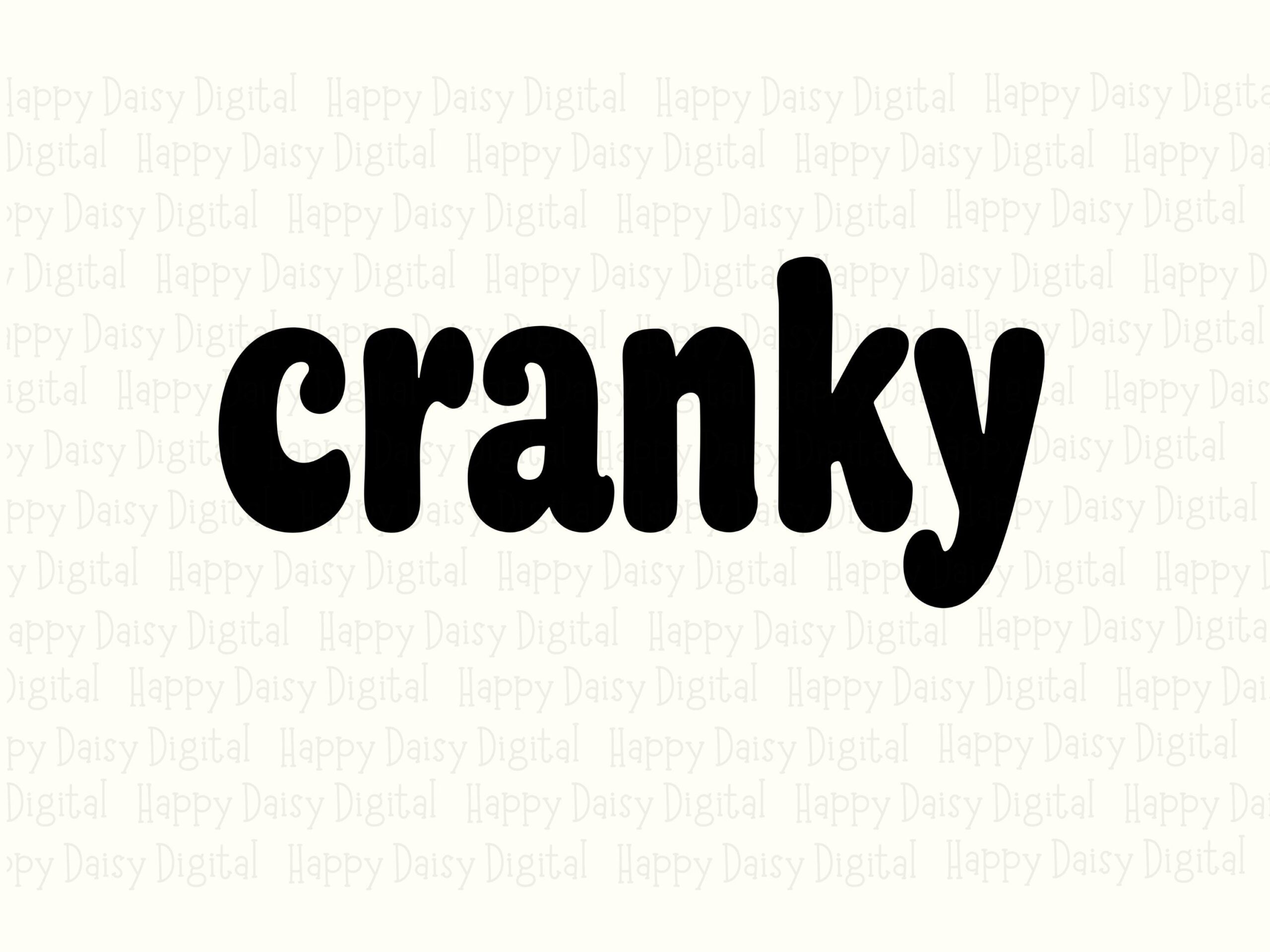 Cranky SVG, Retro Bubble Lettering Artwork | PNG Bundle, Vector File Included | 300 DPI, Commercial License - Image 2