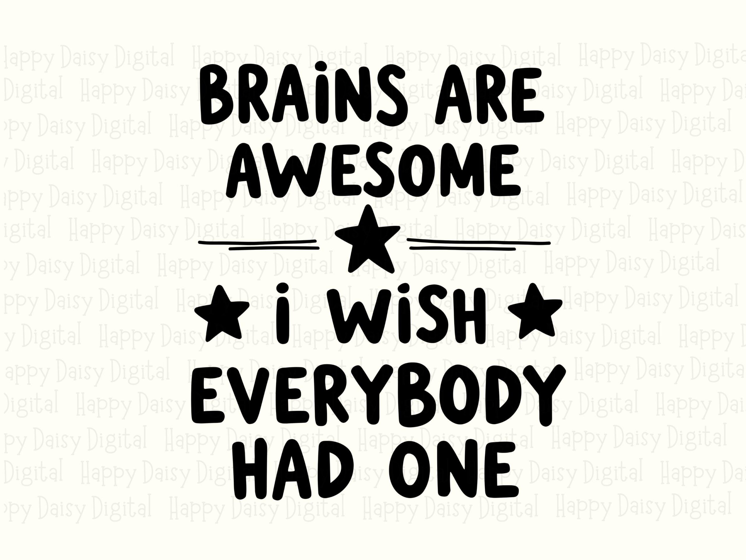 Brains Are Awesome, Sarcastic SVG PNG Bundle | Sublimation Design, Cricut Silhouette Compatible, Commercial Use - Image 2