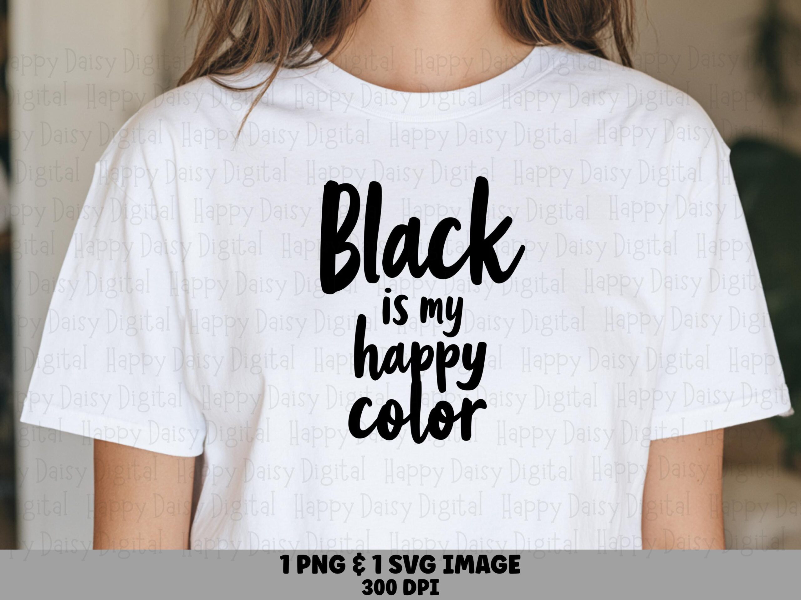 Black Happy Color, Hand-Lettered Goth SVG PNG Bundle | Digital Download | 300 DPI, Sublimation, Cricut Compatible
